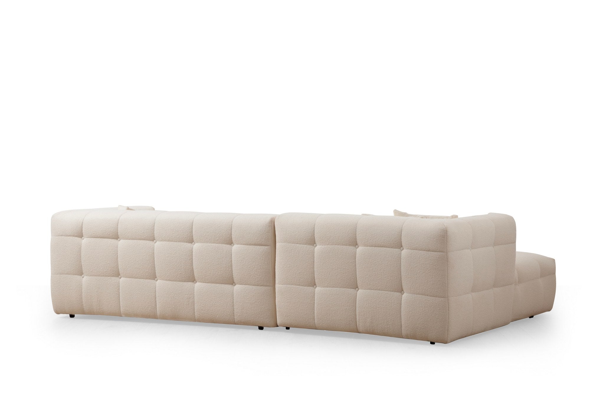 Cady 3 Seater Left - Beige in Beige präsentiert im Onlineshop von KAQTU Design AG. Ecksofa ist von Atelier Del Sofa