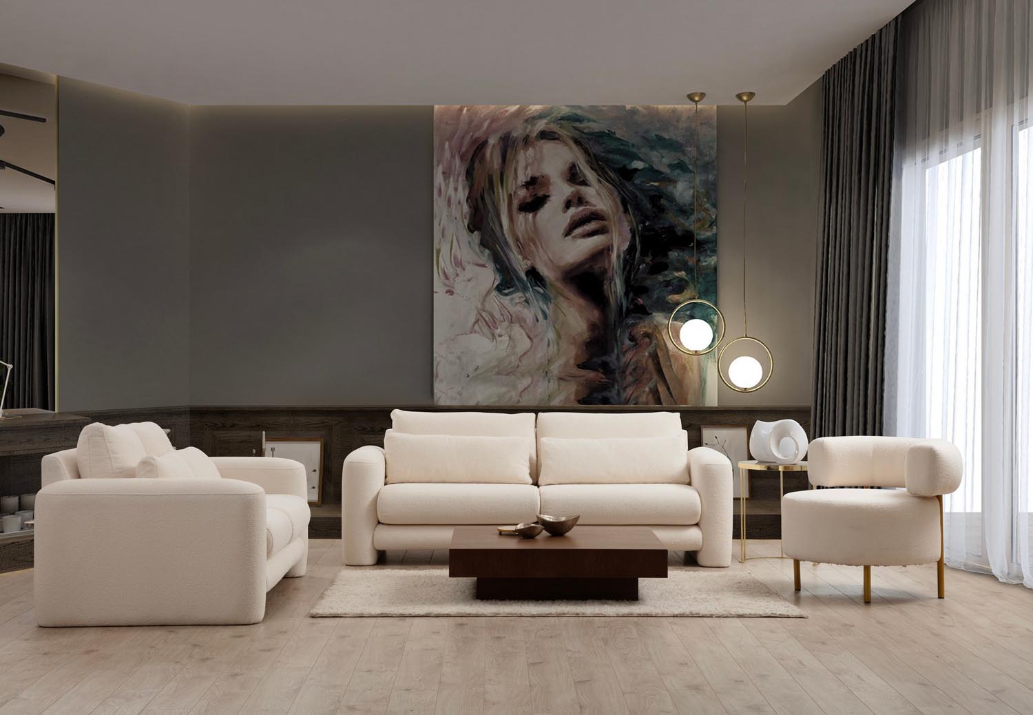 Lily Cream - 2 in Sahne präsentiert im Onlineshop von KAQTU Design AG. 2er Sofa ist von Atelier Del Sofa