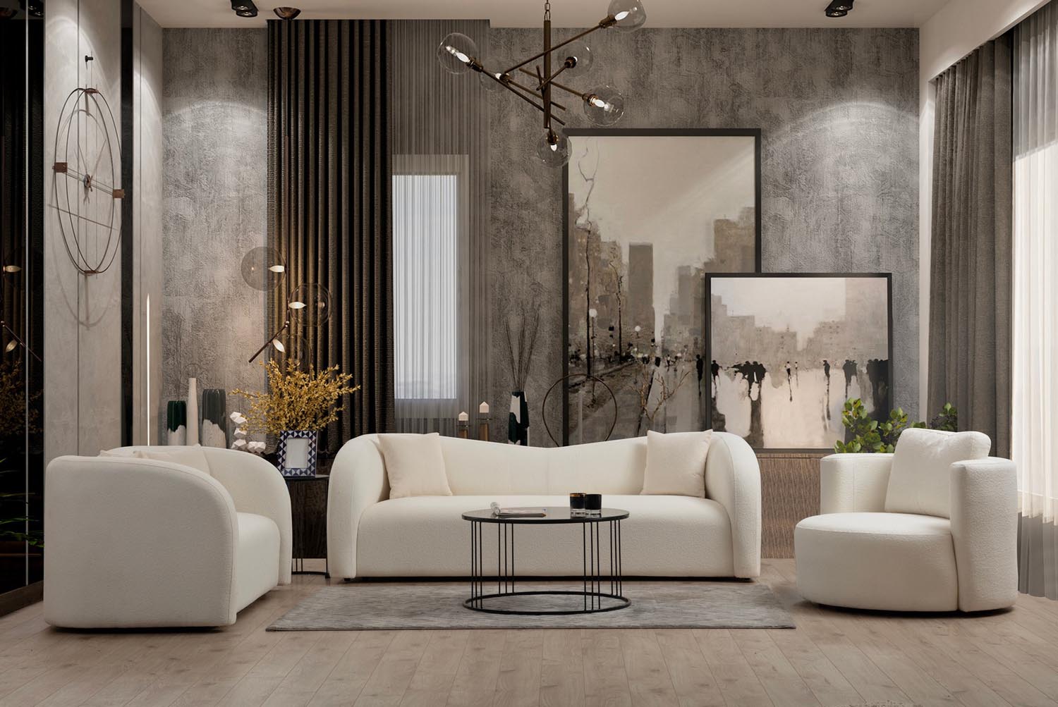 Asos Cream - 2 in Sahne präsentiert im Onlineshop von KAQTU Design AG. 2er Sofa ist von Atelier Del Sofa