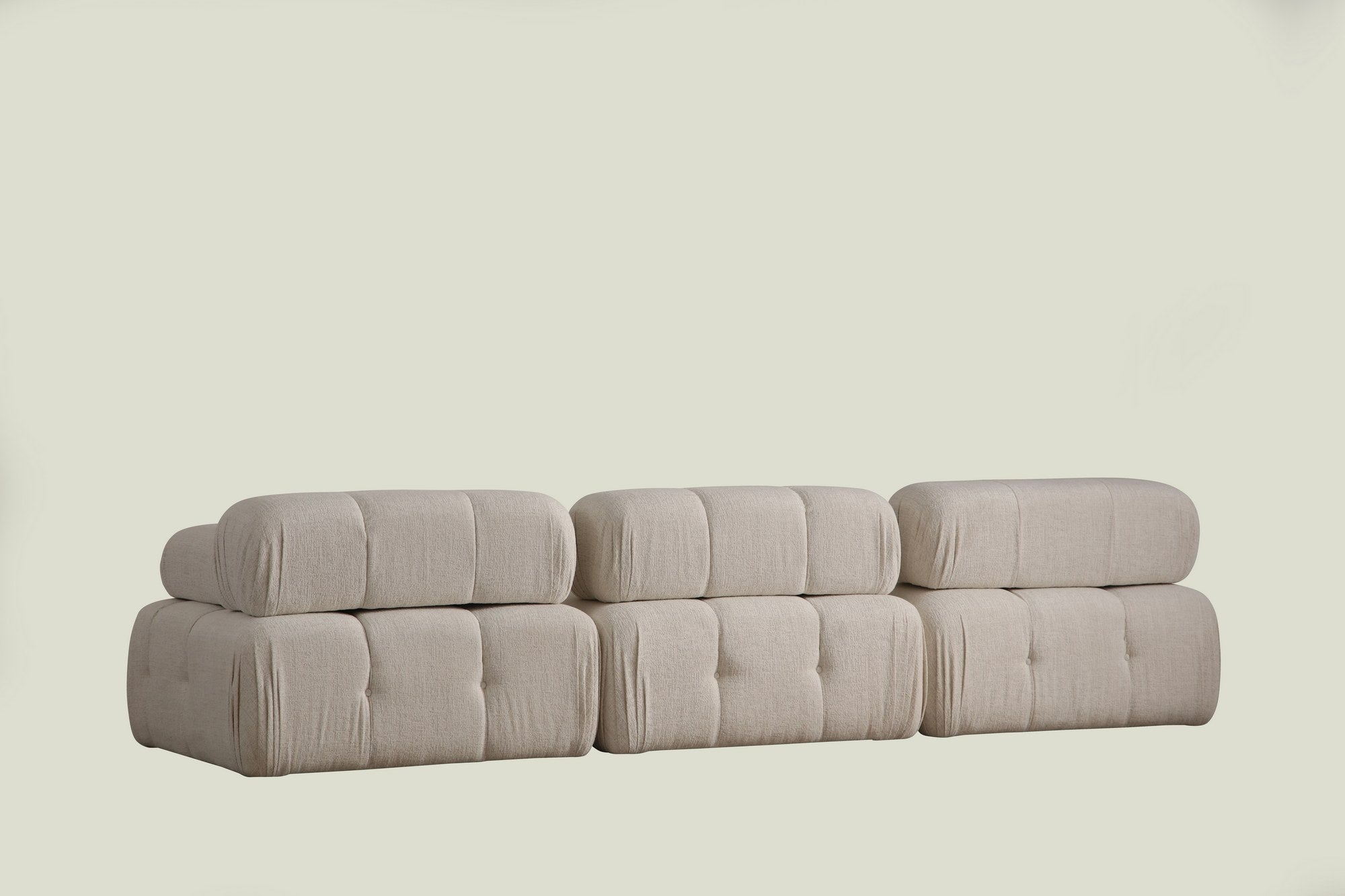 Doblo 3 Seater ( L1-O1-1R) - Cream Bouclette in Sahne präsentiert im Onlineshop von KAQTU Design AG. 3er Sofa ist von Atelier Del Sofa