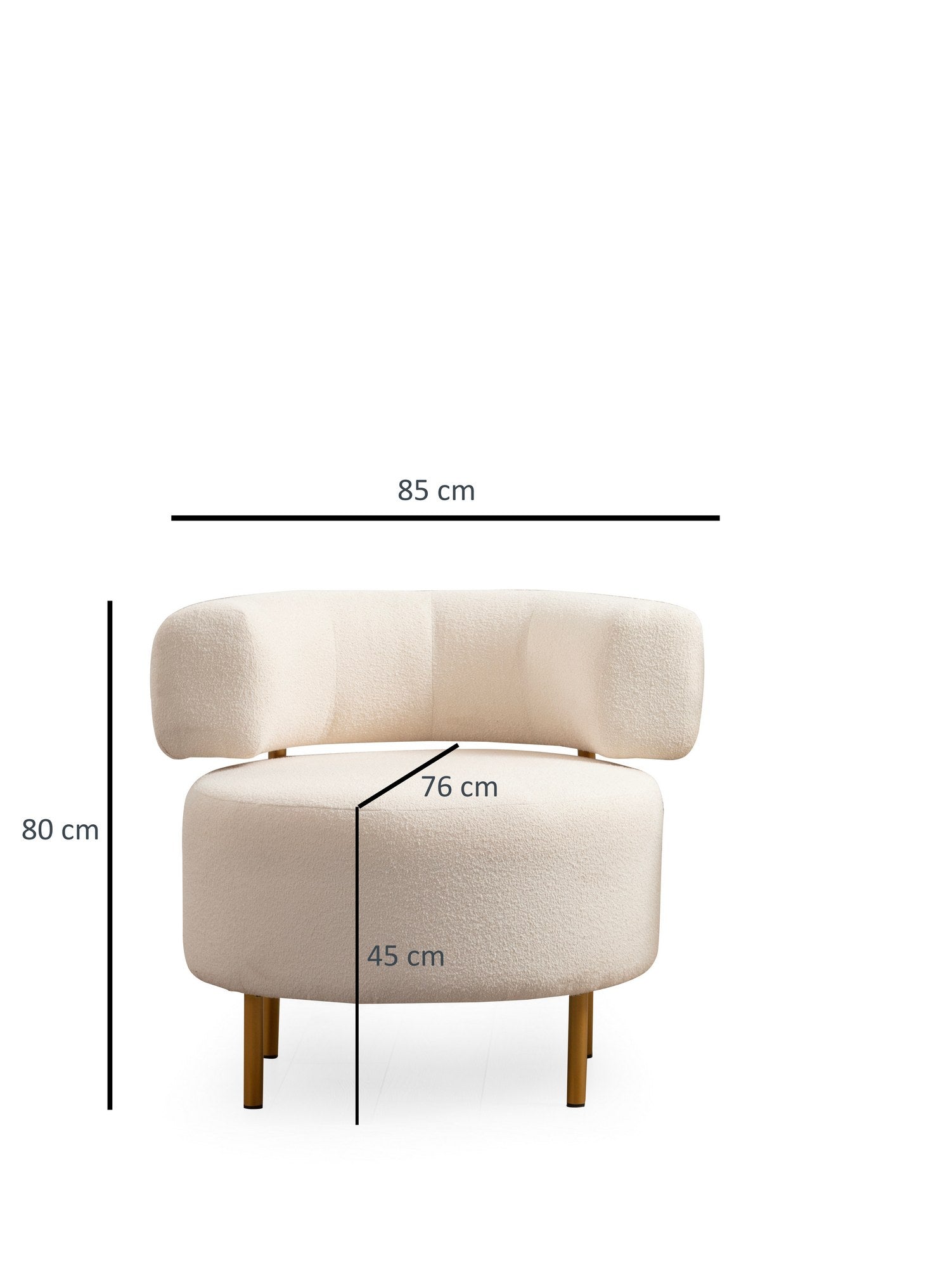 River Round - White in Weiss präsentiert im Onlineshop von KAQTU Design AG. Sesel ist von Atelier Del Sofa