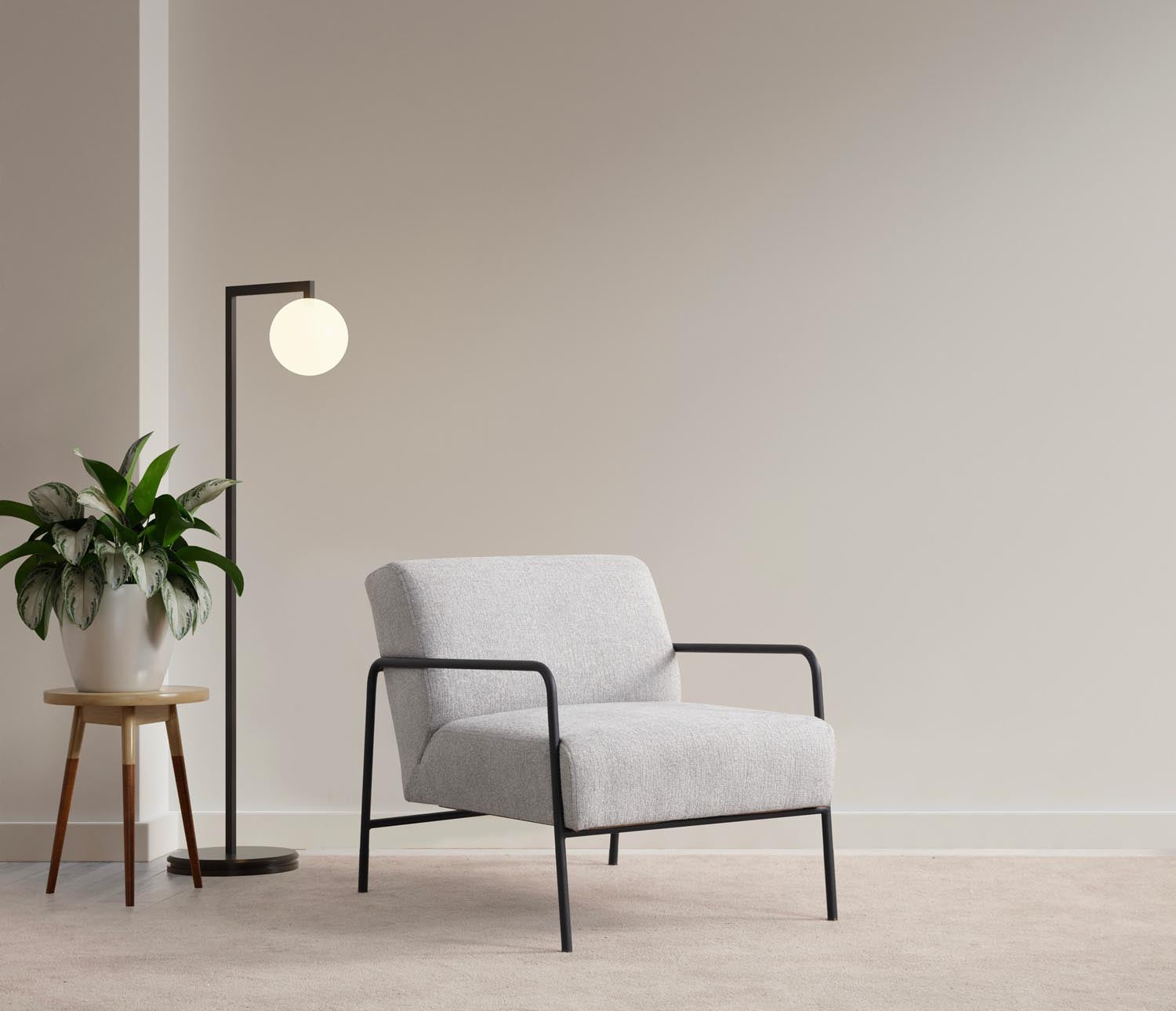 Eti Bergere - Grey in Grau präsentiert im Onlineshop von KAQTU Design AG. Sesel ist von Atelier Del Sofa