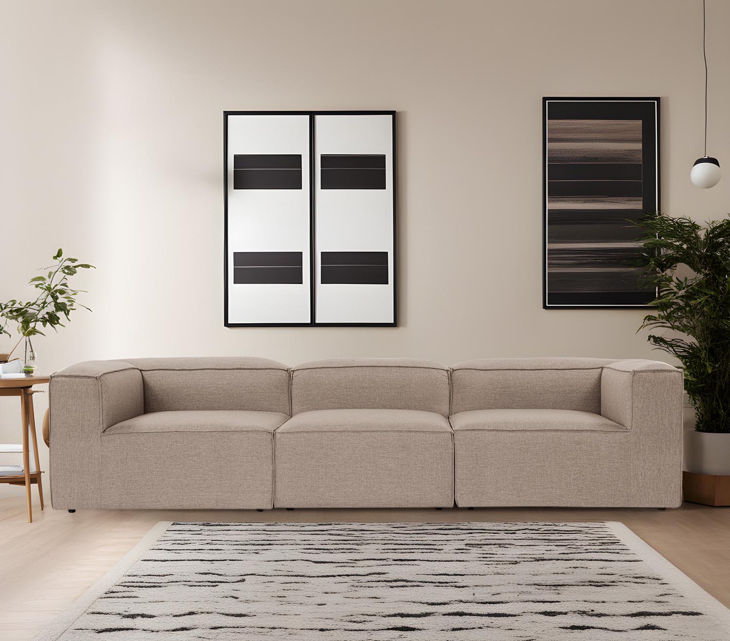 Fora 3 Seater - Brown in Braun präsentiert im Onlineshop von KAQTU Design AG. 3er Sofa ist von Atelier Del Sofa