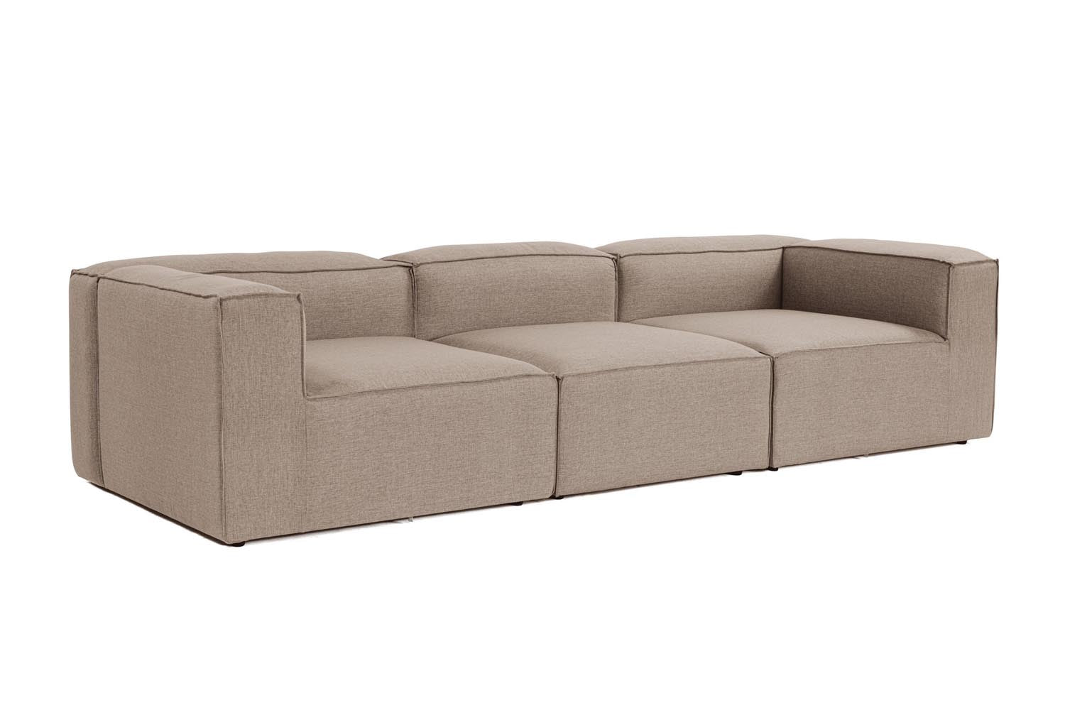 Fora 3 Seater - Brown in Braun präsentiert im Onlineshop von KAQTU Design AG. 3er Sofa ist von Atelier Del Sofa