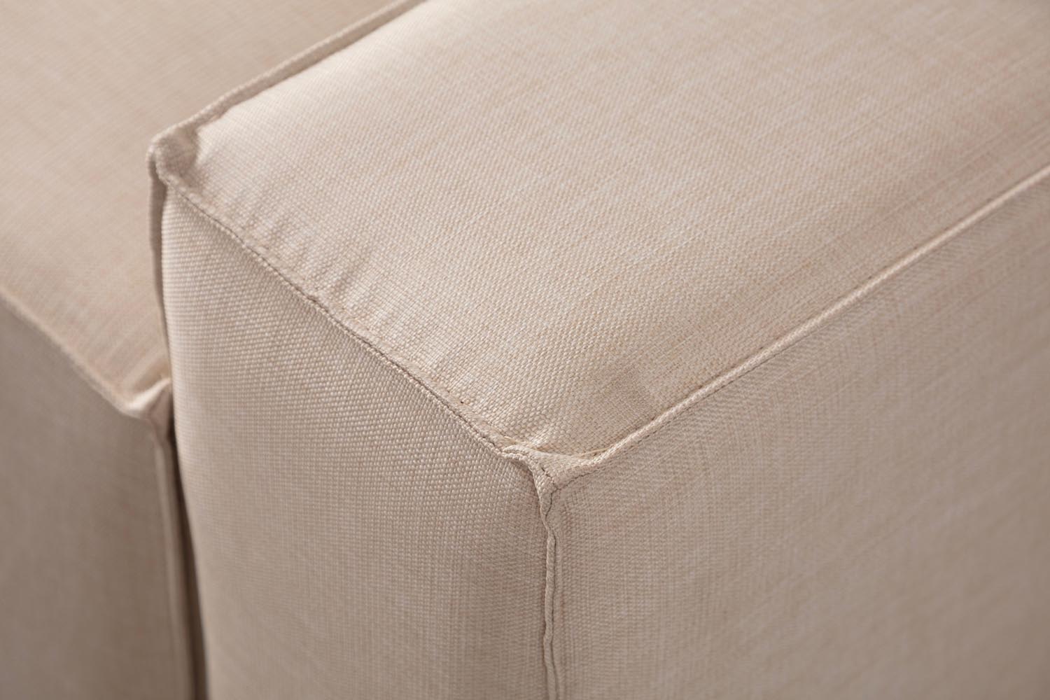 Pırlo Corner Left - Ecru in Ecru präsentiert im Onlineshop von KAQTU Design AG. Bettsofa ist von Atelier Del Sofa