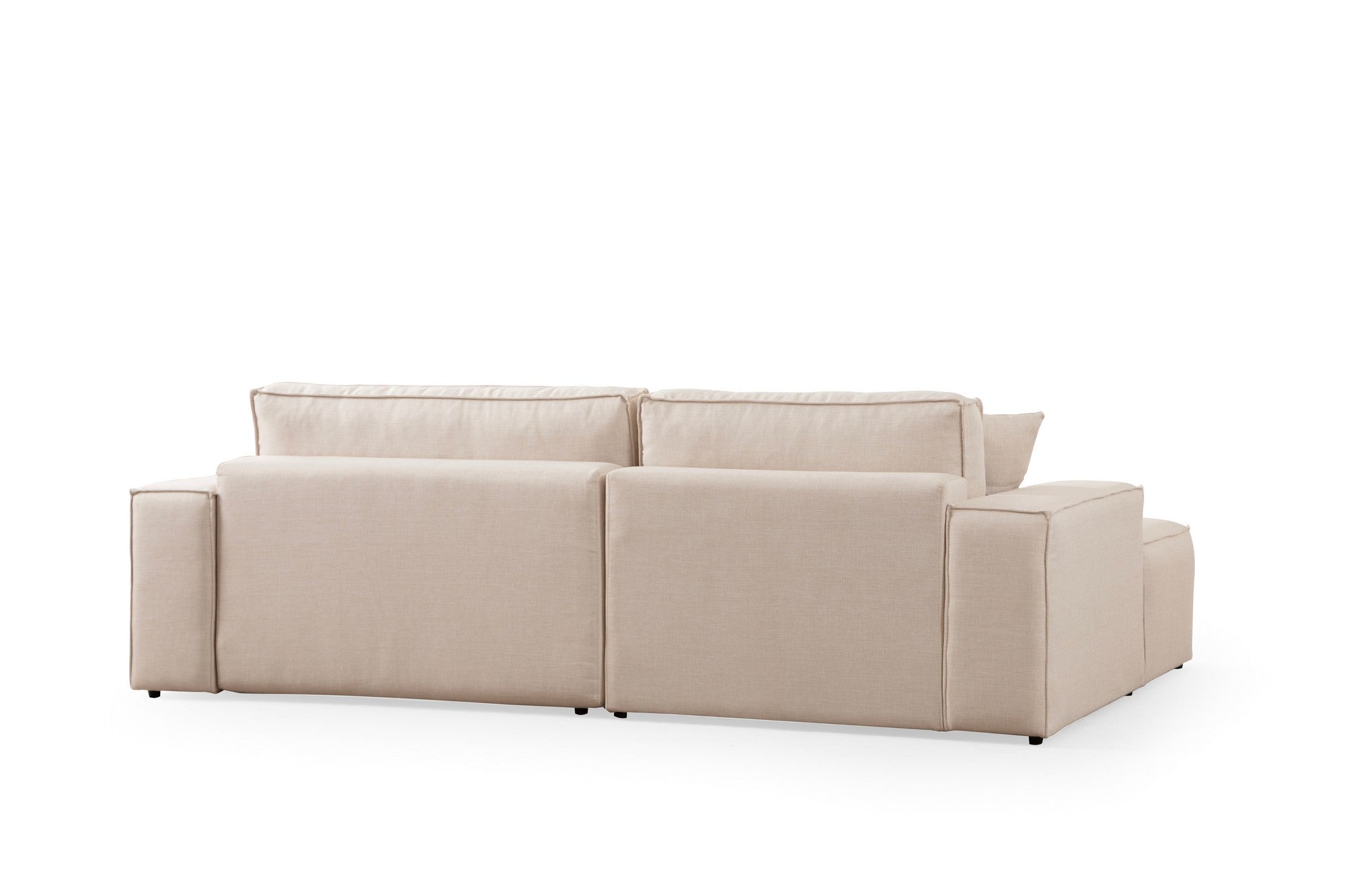 Pırlo Corner Left - Ecru in Ecru präsentiert im Onlineshop von KAQTU Design AG. Bettsofa ist von Atelier Del Sofa