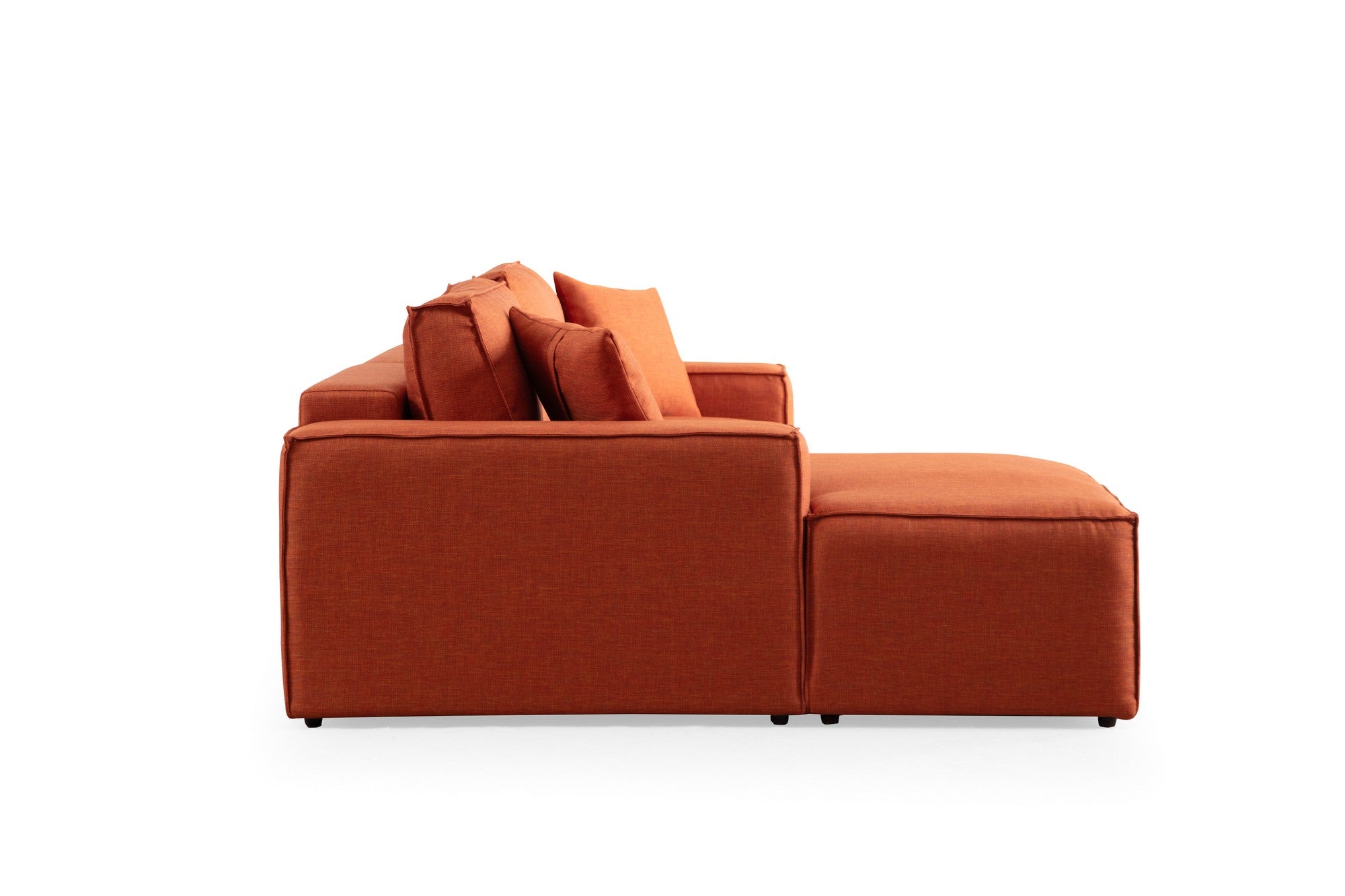 Pırlo Corner Left - Orange in Orange präsentiert im Onlineshop von KAQTU Design AG. Bettsofa ist von Atelier Del Sofa