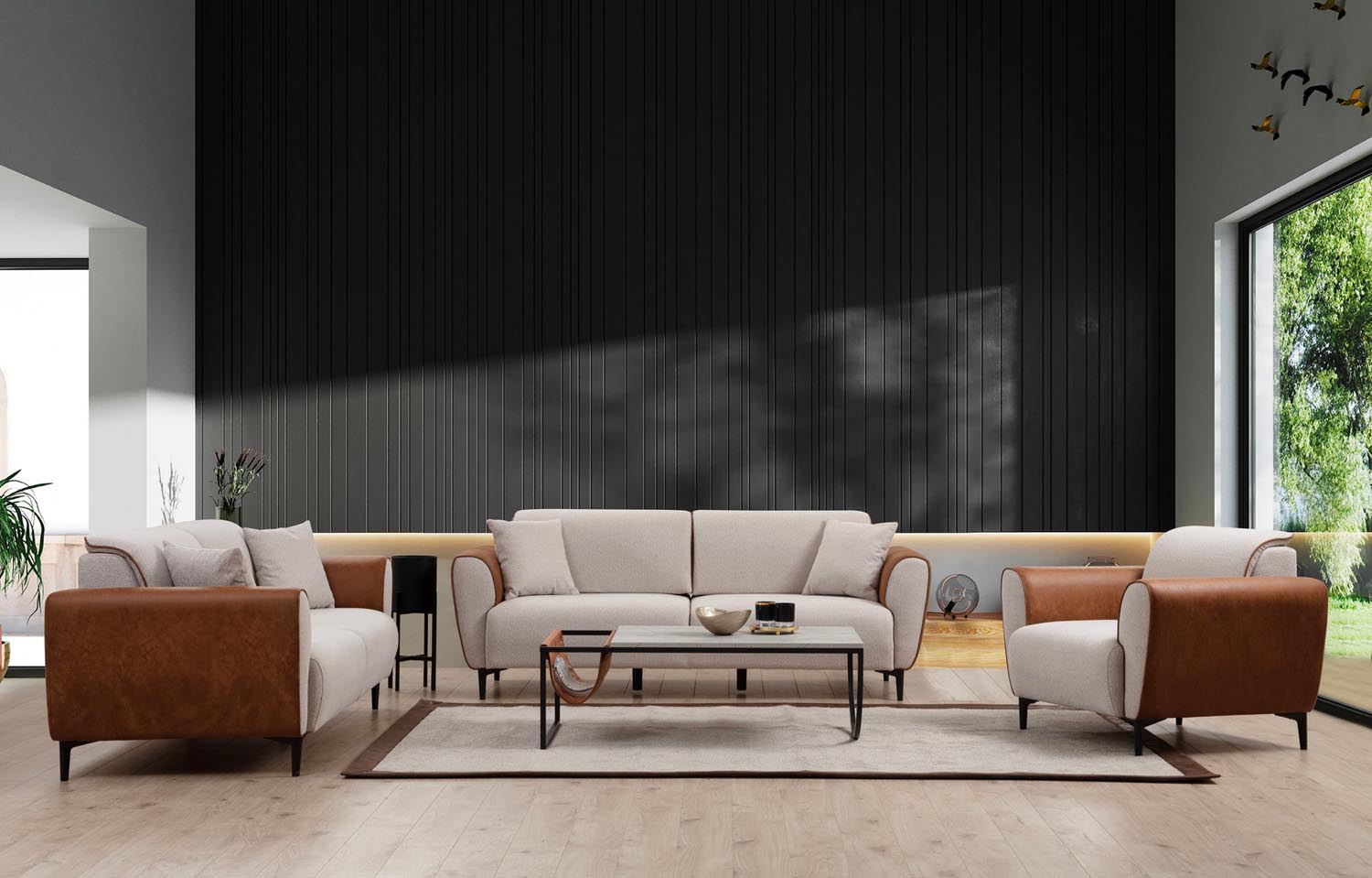 Aren - Beige in Beige Zimt präsentiert im Onlineshop von KAQTU Design AG. Modulares Sofa ist von Atelier Del Sofa