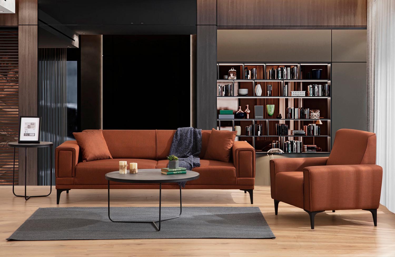 Horizon - Tile Red in Fliese Rot präsentiert im Onlineshop von KAQTU Design AG. Modulares Sofa ist von Atelier Del Sofa
