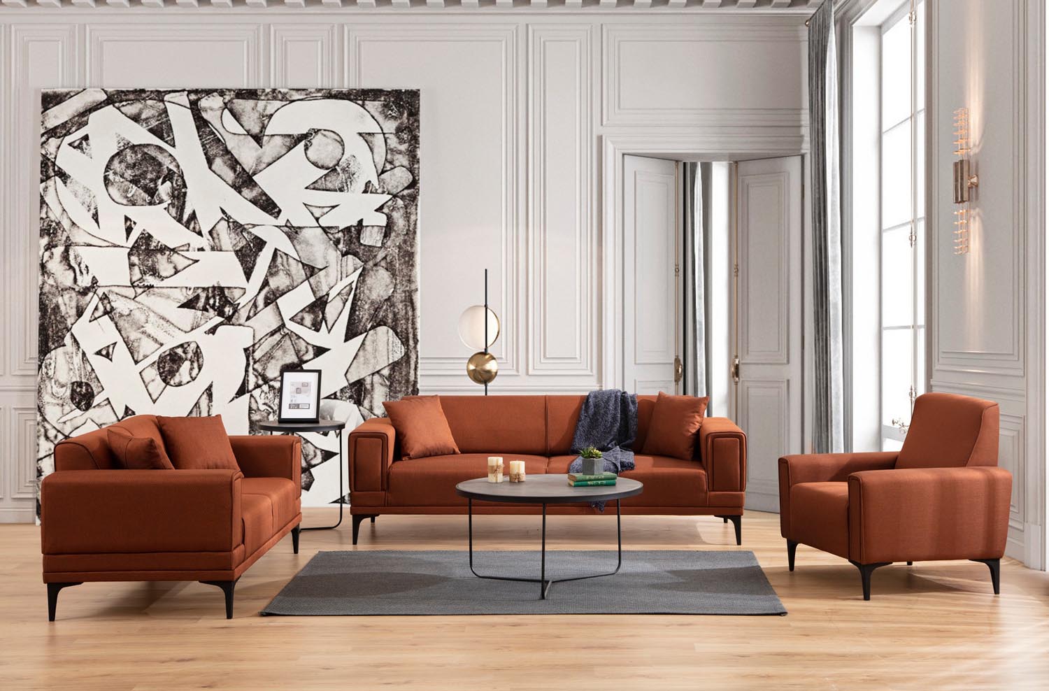 Horizon - Tile Red in Fliese Rot präsentiert im Onlineshop von KAQTU Design AG. Modulares Sofa ist von Atelier Del Sofa