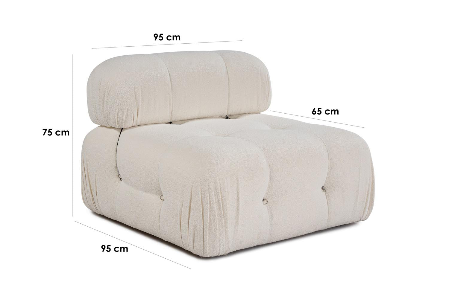 Bubble O1 - Beige in Weiss präsentiert im Onlineshop von KAQTU Design AG. Modulares Sofa ist von Atelier Del Sofa