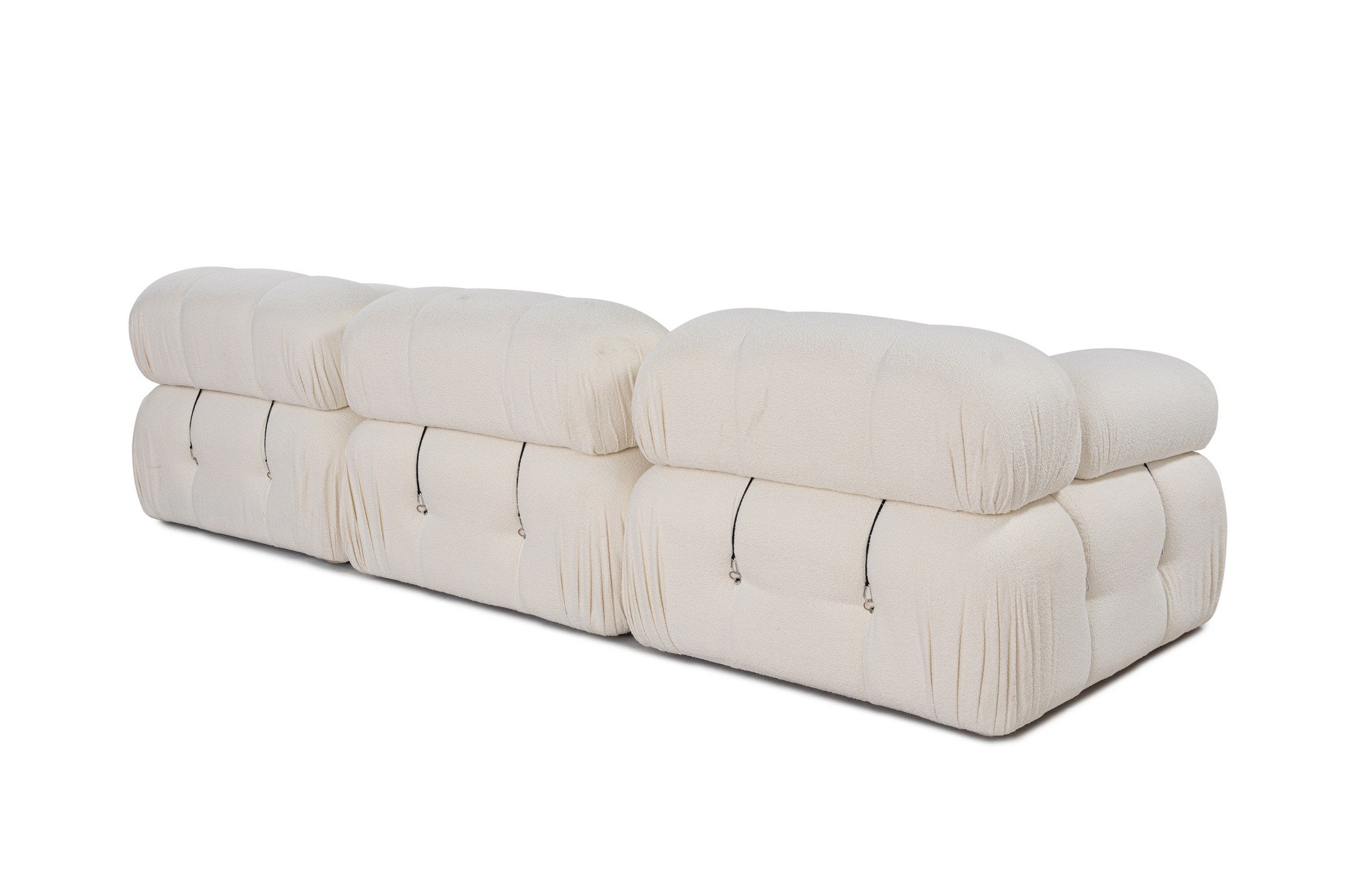 Bubble 3 Seater ( L1-O1-1R) V2 - Bouclette in Weiss präsentiert im Onlineshop von KAQTU Design AG. 3er Sofa ist von Atelier Del Sofa