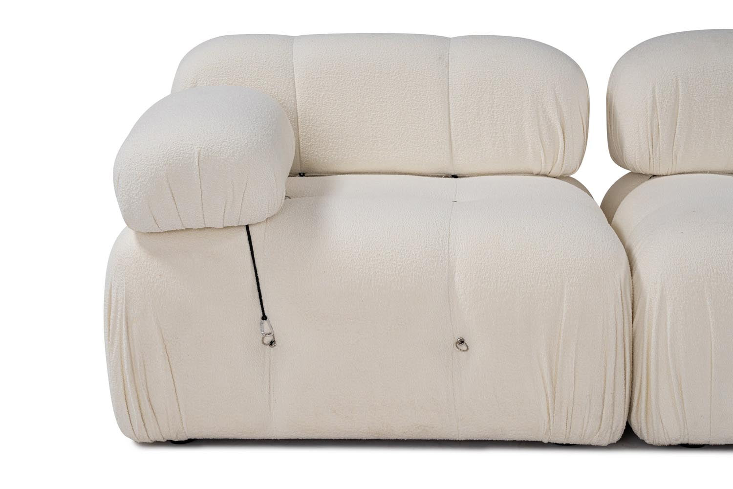 Bubble Beige L1-O1-1R-PUF in Weiss präsentiert im Onlineshop von KAQTU Design AG. Ecksofa ist von Atelier Del Sofa