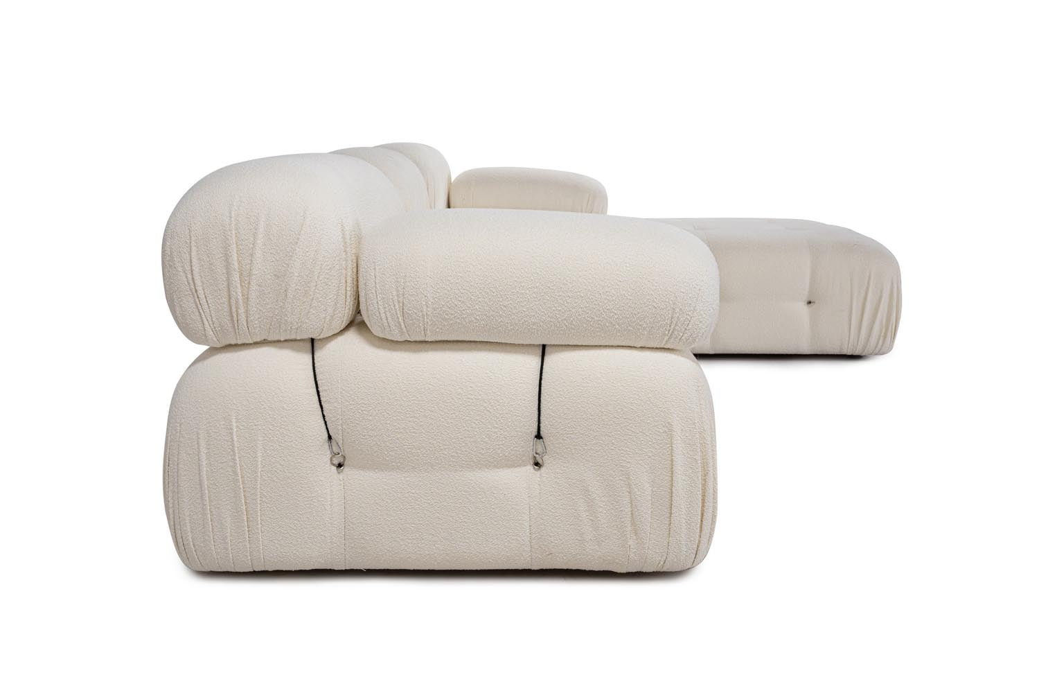 Bubble Beige L1-O1-1R-PUF in Weiss präsentiert im Onlineshop von KAQTU Design AG. Ecksofa ist von Atelier Del Sofa