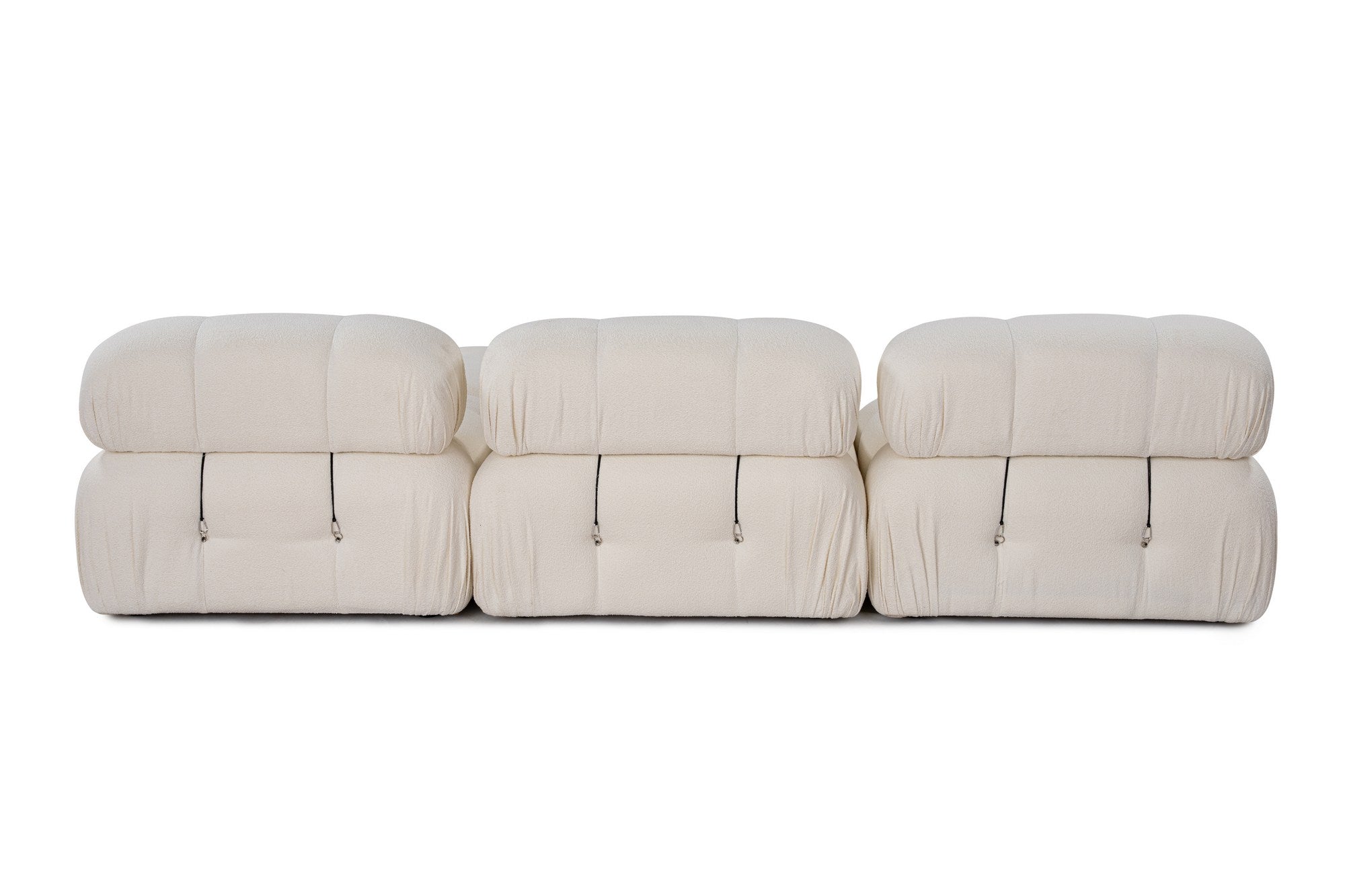 Bubble Beige L1-O1-1R-PUF in Weiss präsentiert im Onlineshop von KAQTU Design AG. Ecksofa ist von Atelier Del Sofa