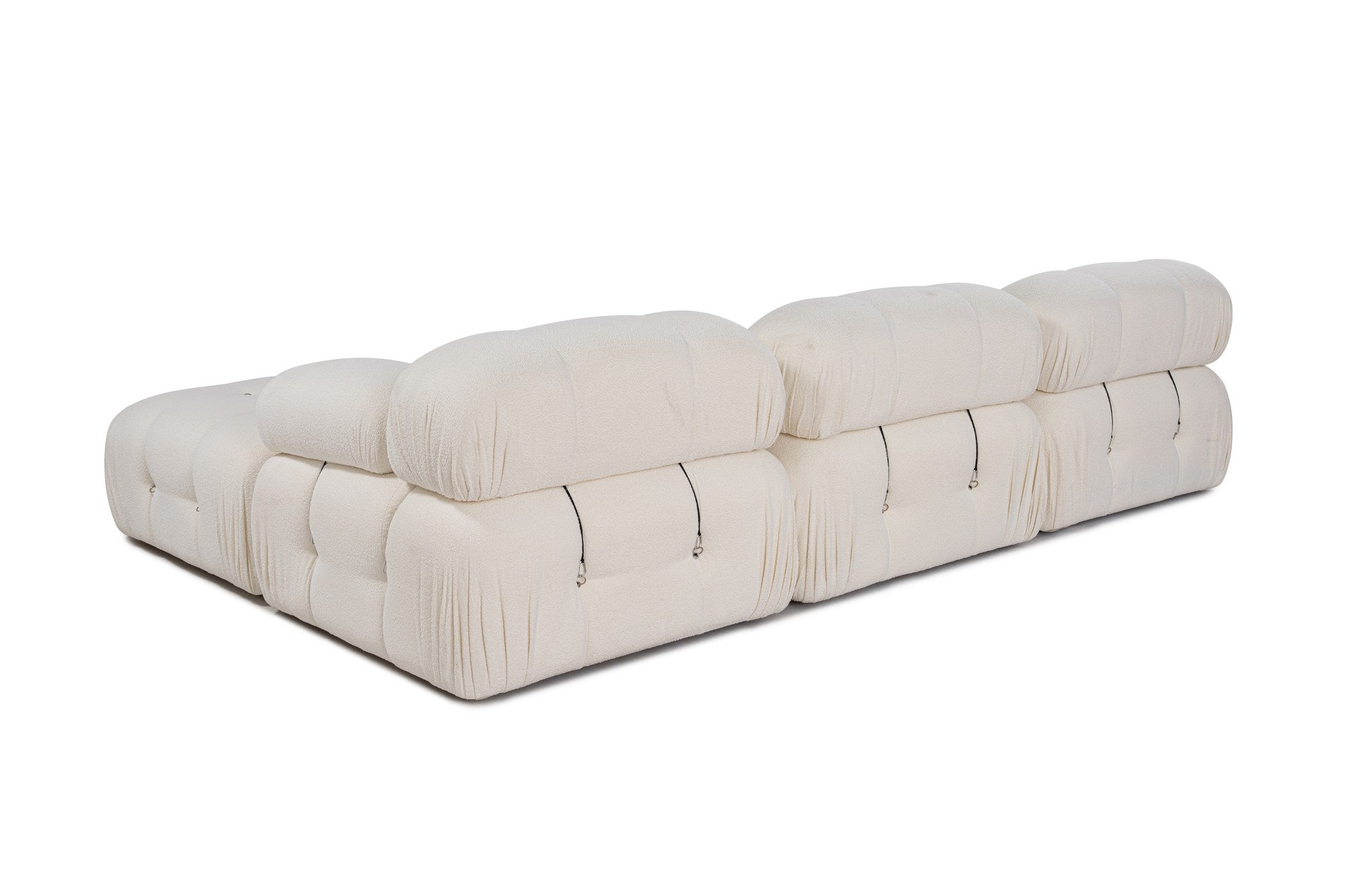 Bubble Beige L1-O1-1R-PUF in Weiss präsentiert im Onlineshop von KAQTU Design AG. Ecksofa ist von Atelier Del Sofa