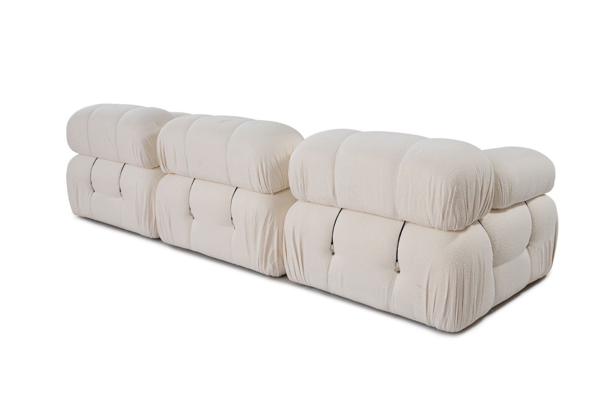 Bubble Beige L1-O1-1R-PUF in Weiss präsentiert im Onlineshop von KAQTU Design AG. Ecksofa ist von Atelier Del Sofa