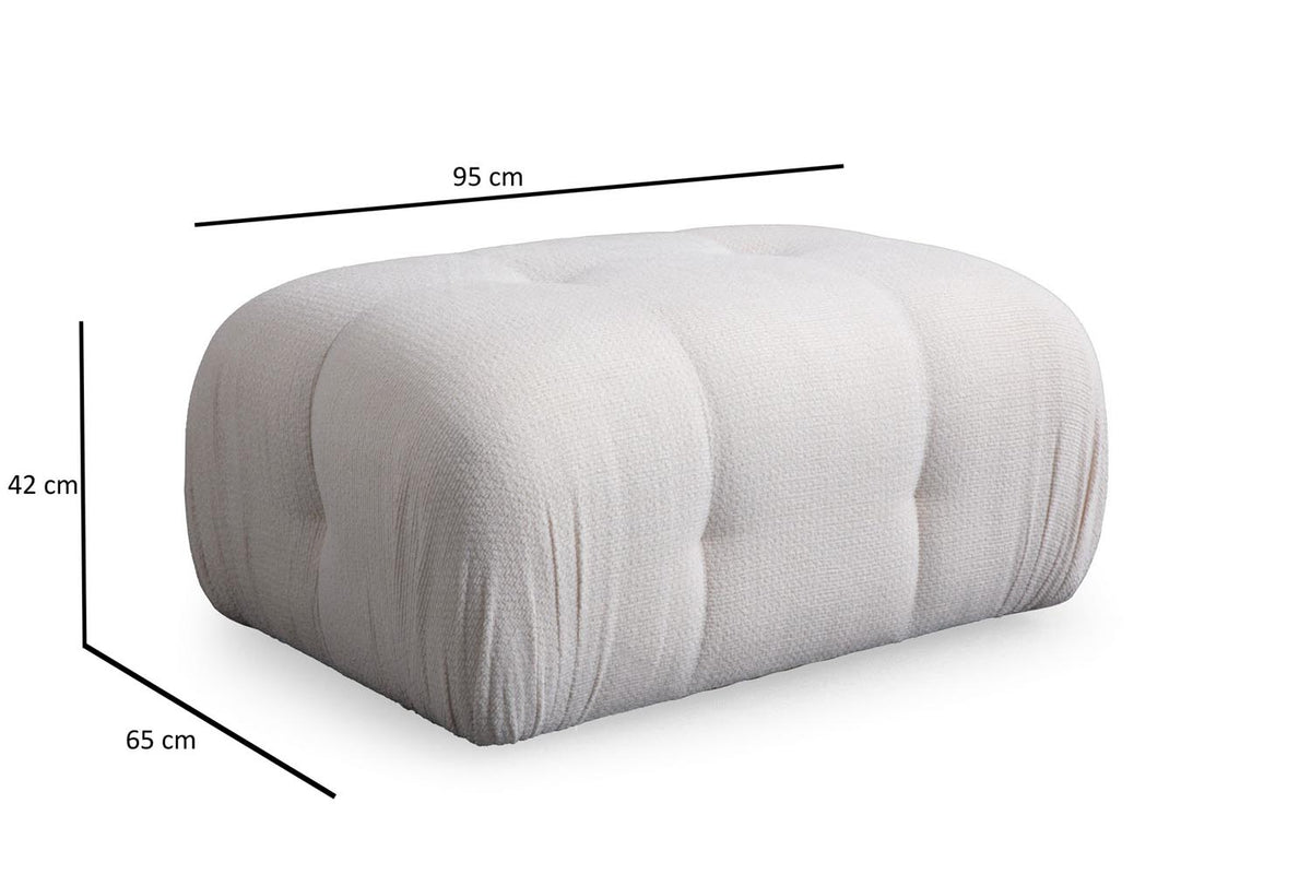 Petite Pouf - Weiss in Weiss präsentiert im Onlineshop von KAQTU Design AG. Pouf ist von Atelier Del Sofa