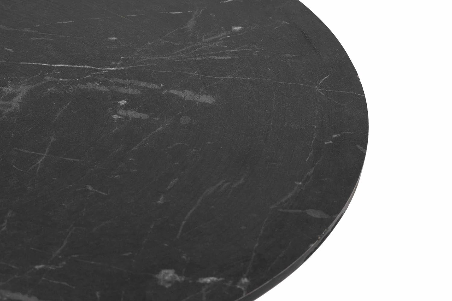 Siyah Mermer Desenli 3'Lü Tel Ayaklı Yuvarlak Zigon Sehpa in Grau Schwarz präsentiert im Onlineshop von KAQTU Design AG. Beistelltisch ist von Hanah Home