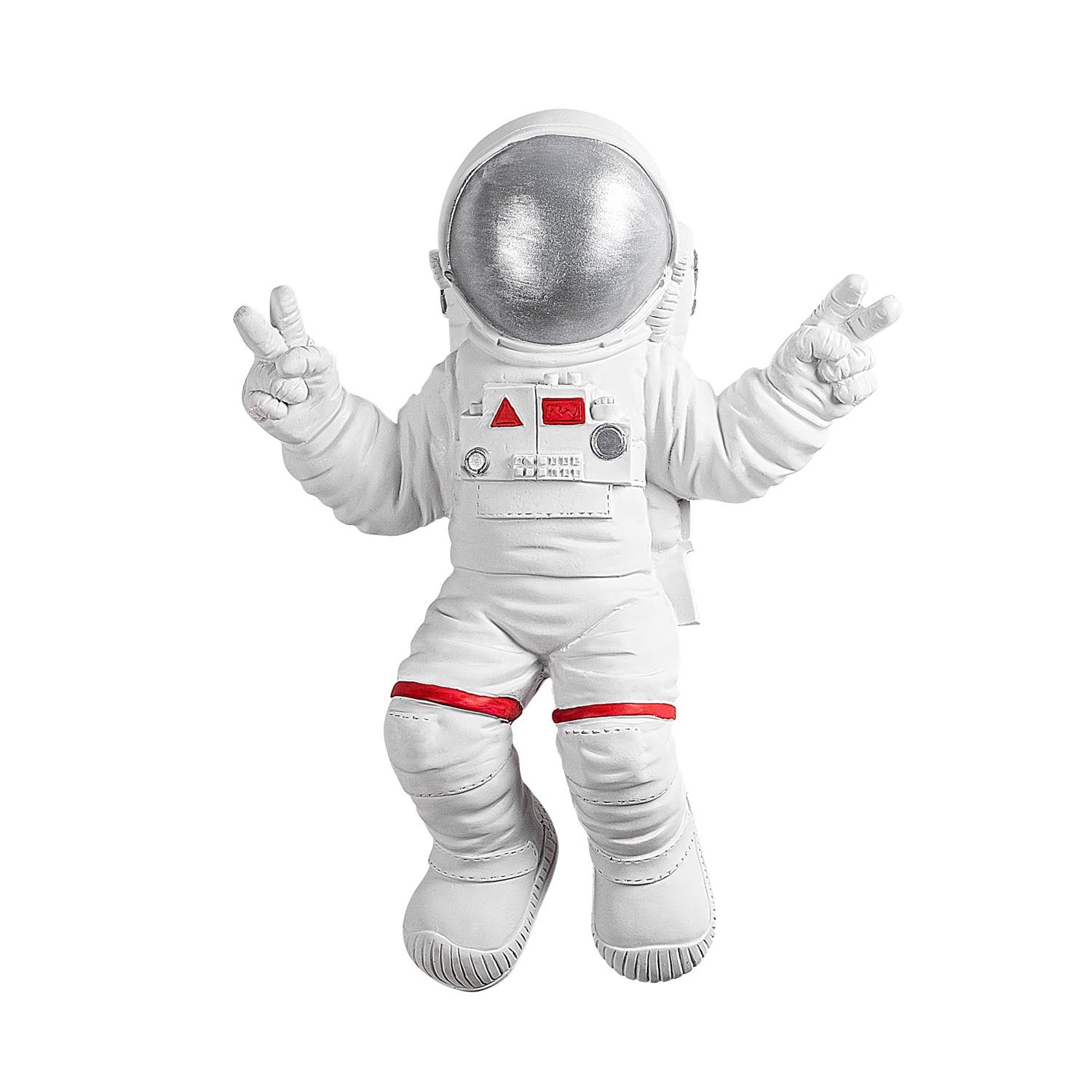 Peace Sign Astronaut - 2 in Weiss
 Grau präsentiert im Onlineshop von KAQTU Design AG. Wanddeko ist von Wallity