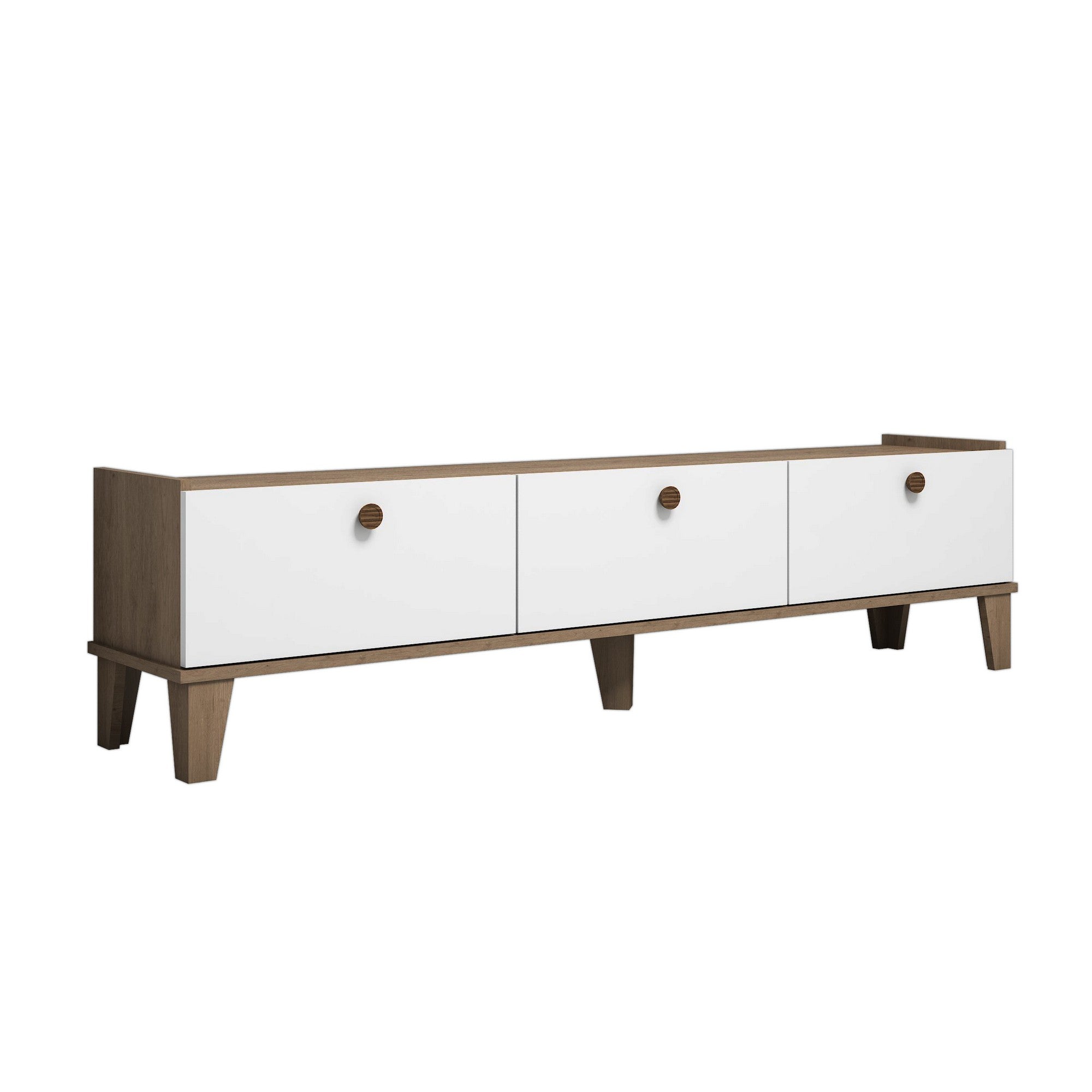 Sumer E3620 in Eiche Weiss präsentiert im Onlineshop von KAQTU Design AG. Sideboard ist von Hanah Home