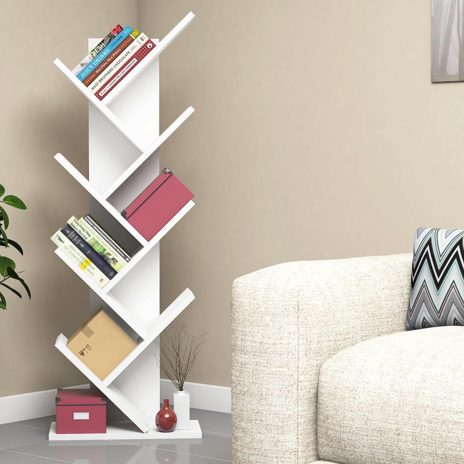 Hitit - White in Weiss präsentiert im Onlineshop von KAQTU Design AG. Bücherregal ist von Hanah Home