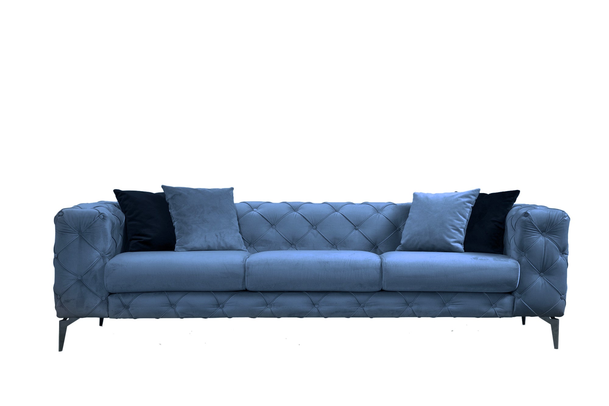 Como 3 Seater - Blue in Blau präsentiert im Onlineshop von KAQTU Design AG. 3er Sofa ist von Atelier Del Sofa