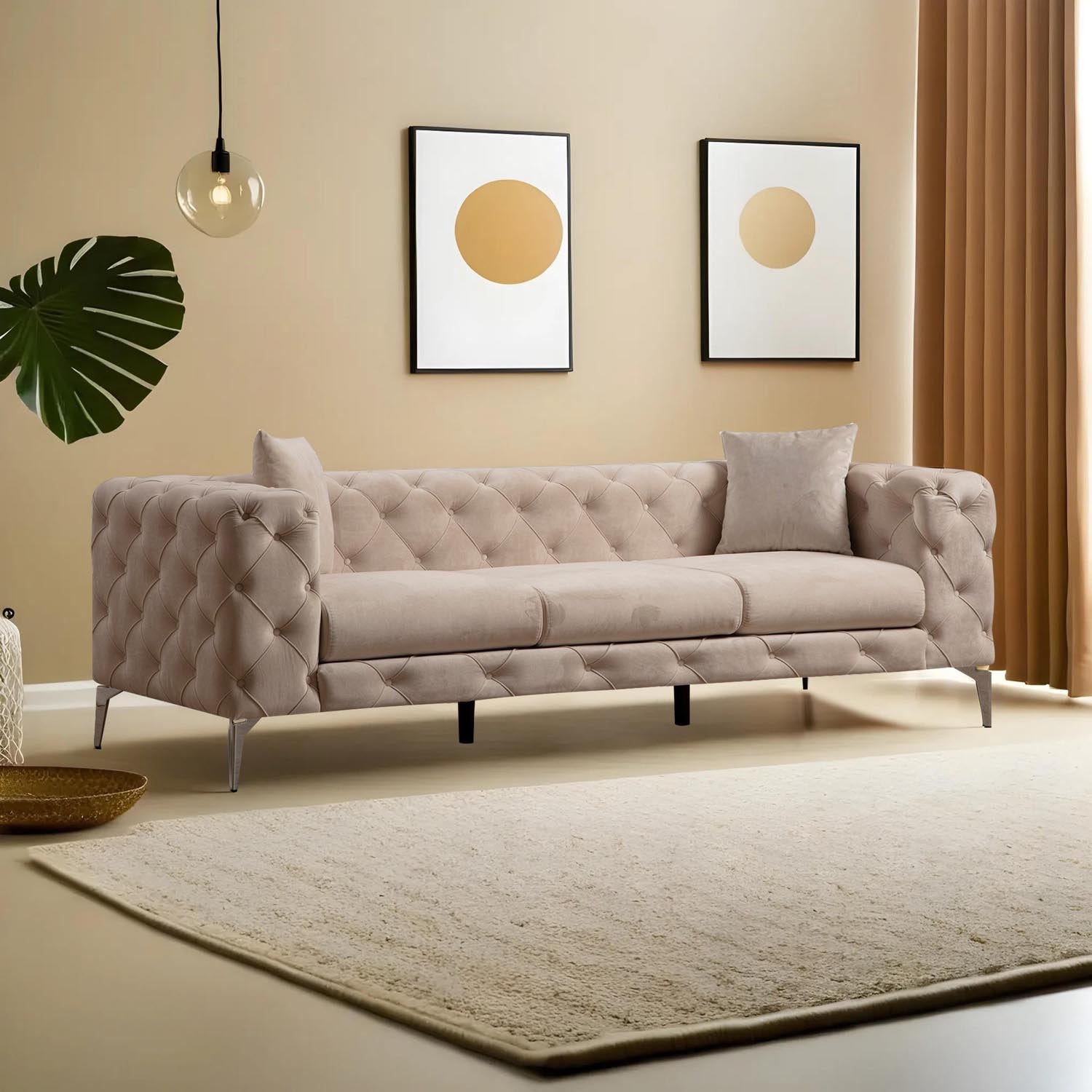 Como - Ecru in Ecru präsentiert im Onlineshop von KAQTU Design AG. 3er Sofa ist von Atelier Del Sofa