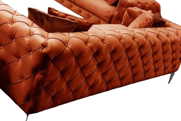 Como - Orange in Orange präsentiert im Onlineshop von KAQTU Design AG. 3er Sofa ist von Atelier Del Sofa