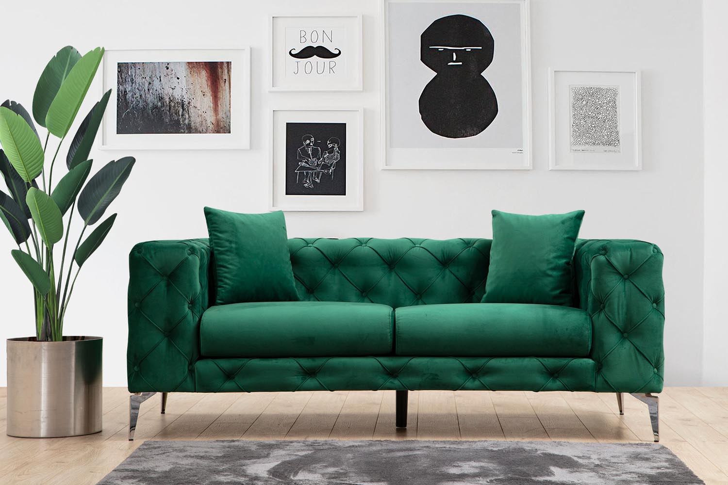 Como - Green in Grün präsentiert im Onlineshop von KAQTU Design AG. 2er Sofa ist von Atelier Del Sofa