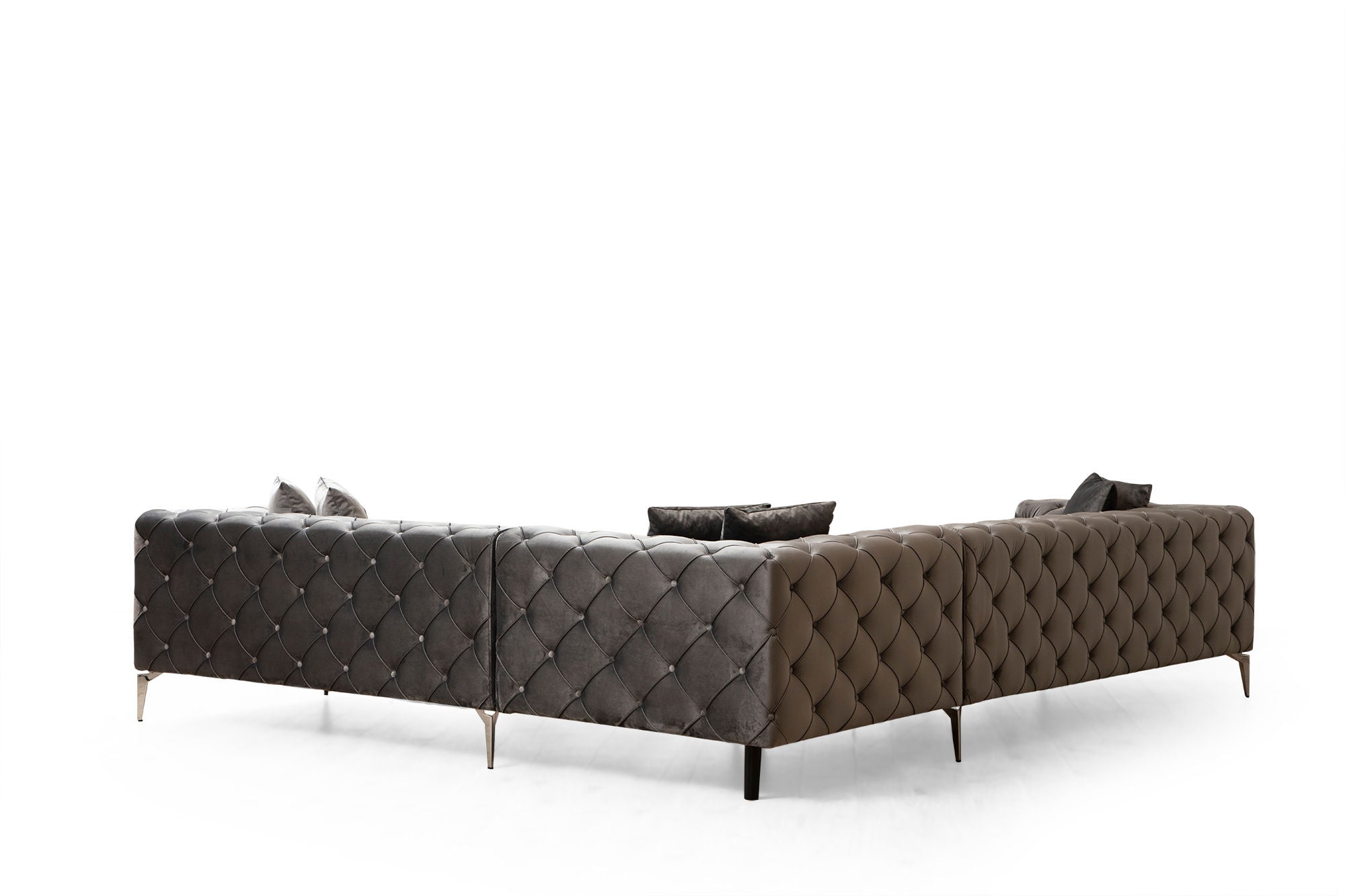 Como Right - Anthracite in Anthrazit präsentiert im Onlineshop von KAQTU Design AG. Ecksofa ist von Atelier Del Sofa