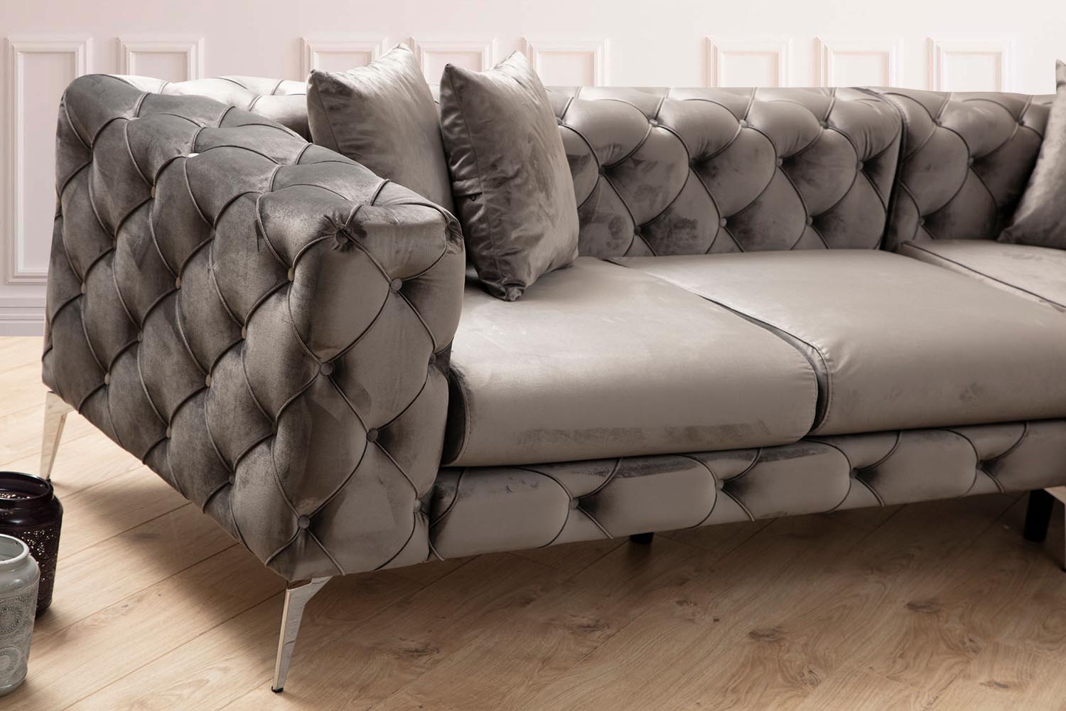 Como Left - Anthracite in Anthrazit präsentiert im Onlineshop von KAQTU Design AG. Ecksofa ist von Atelier Del Sofa