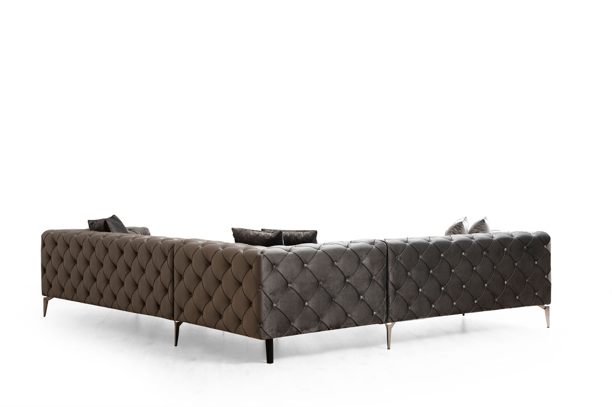 Como Left - Anthracite in Anthrazit präsentiert im Onlineshop von KAQTU Design AG. Ecksofa ist von Atelier Del Sofa