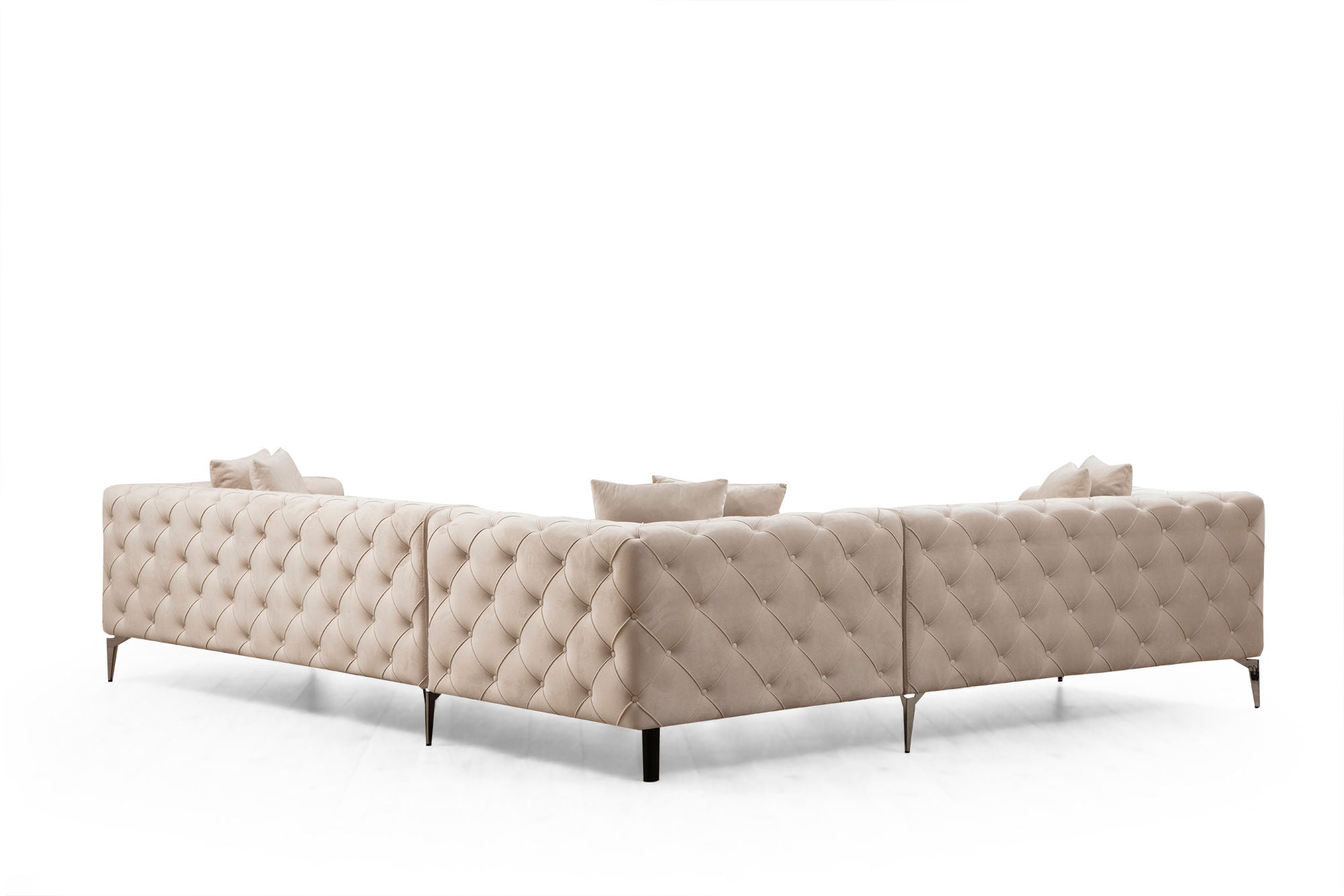 Como Left - Ecru in Ecru präsentiert im Onlineshop von KAQTU Design AG. Ecksofa ist von Atelier Del Sofa
