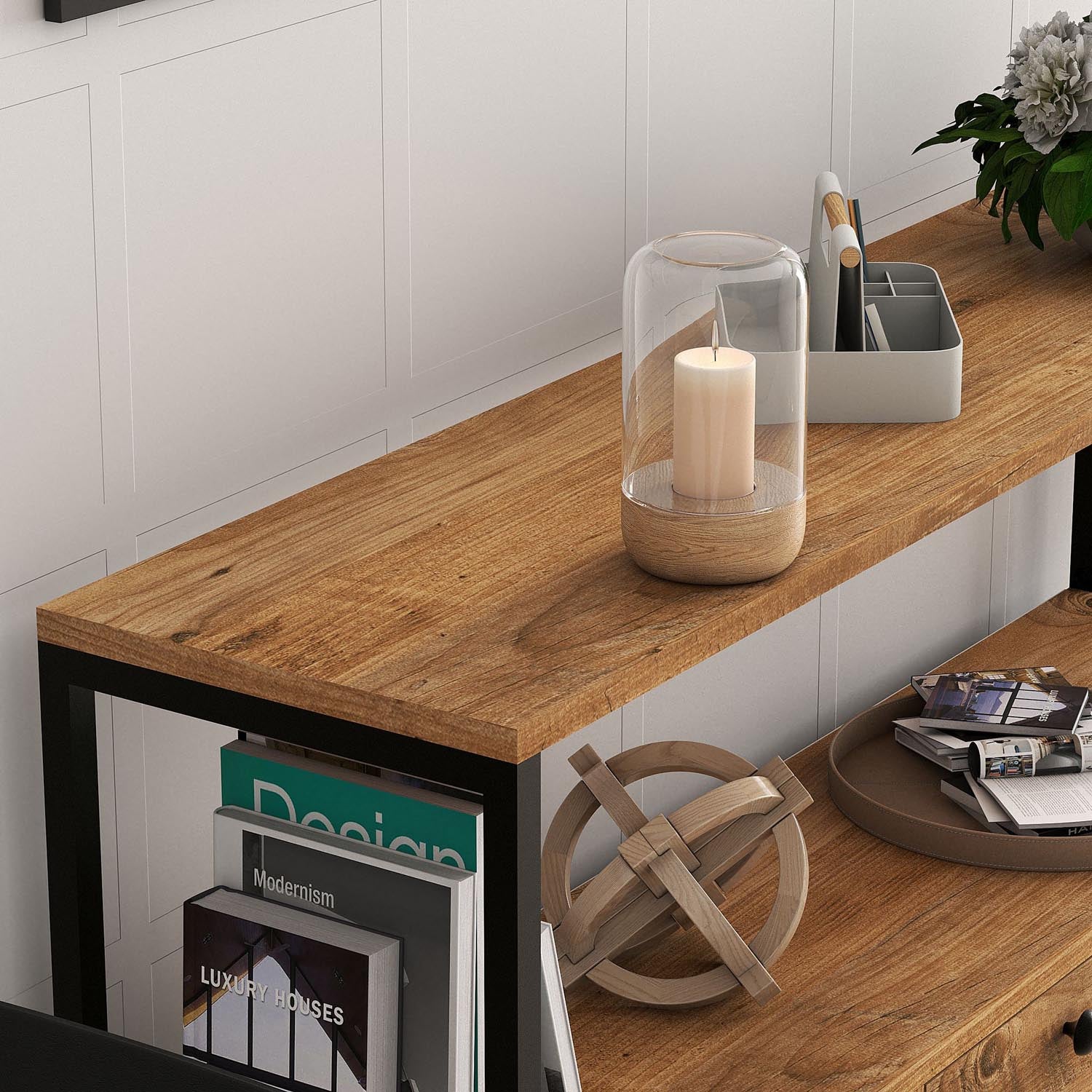 Nero v2 - Atlantic Pine, Black in Atlantische Kiefer Schwarz präsentiert im Onlineshop von KAQTU Design AG. High-Sideboard ist von Hanah Home