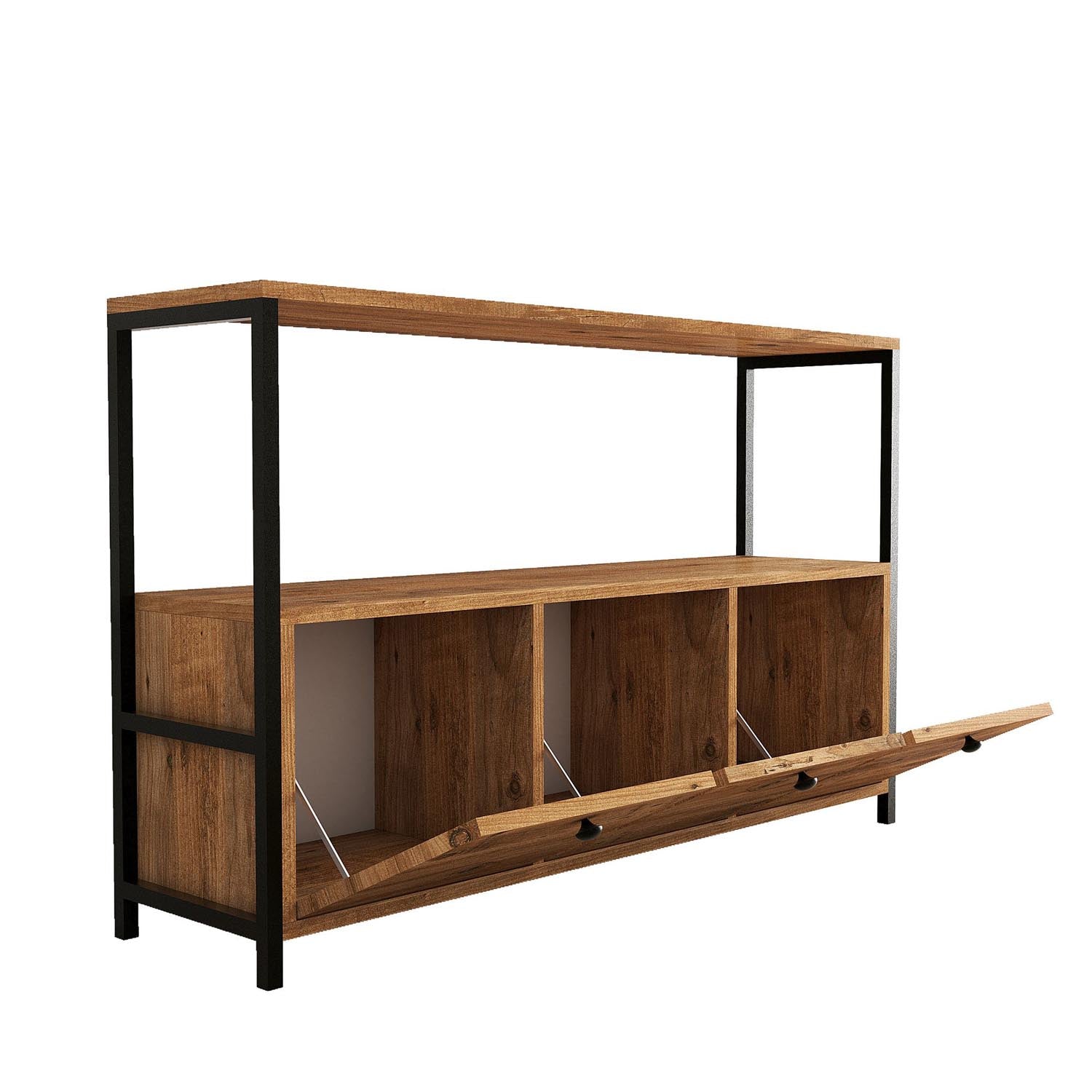 Nero v2 - Atlantic Pine, Black in Atlantische Kiefer Schwarz präsentiert im Onlineshop von KAQTU Design AG. High-Sideboard ist von Hanah Home