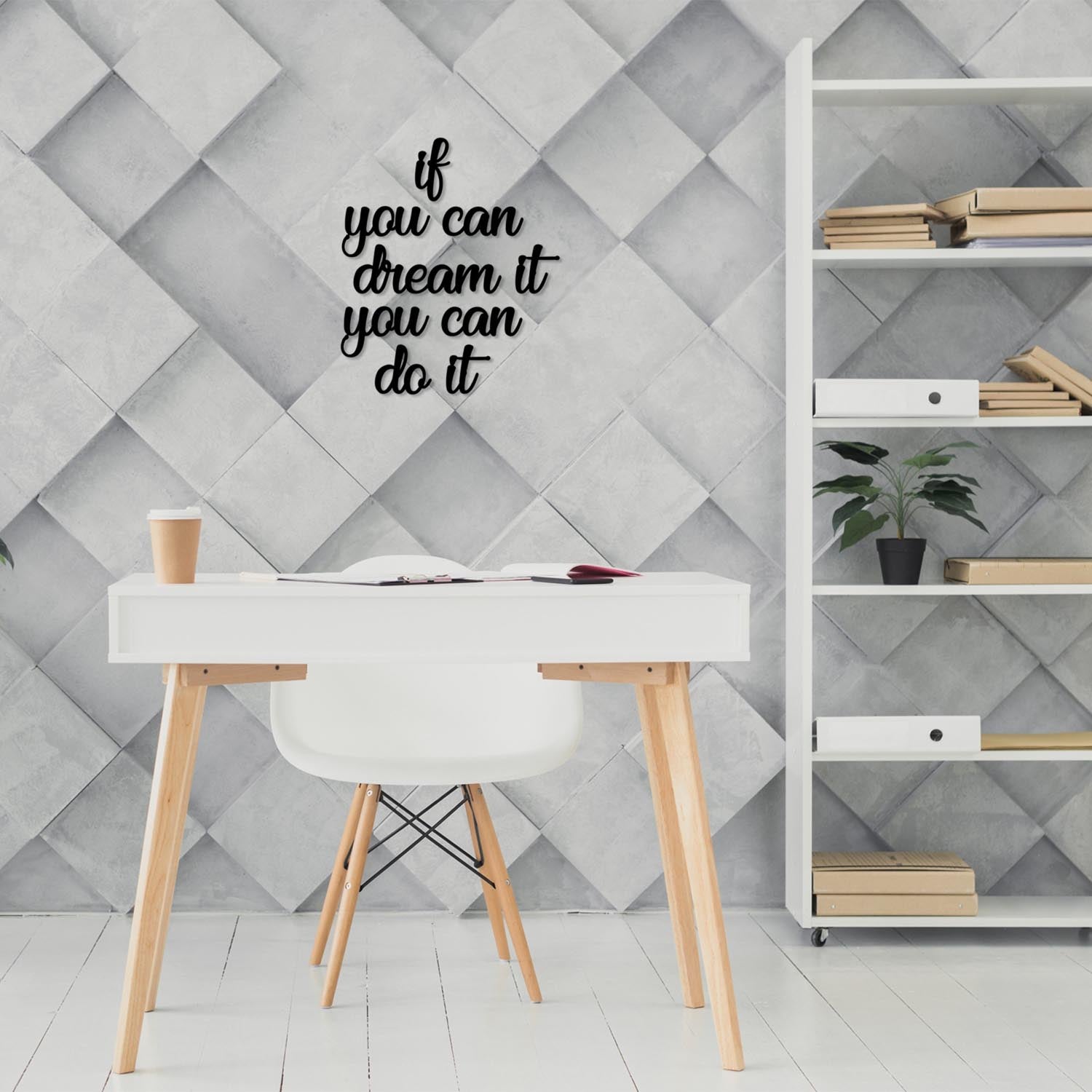 If You Can Dream It You Can Do It in Schwarz präsentiert im Onlineshop von KAQTU Design AG. Wanddeko ist von Wallity