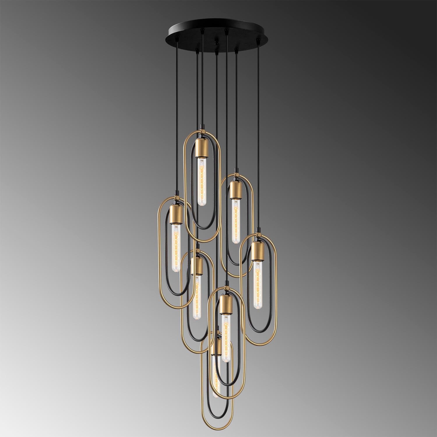 Cerco - 2051 in Schwarz Gold präsentiert im Onlineshop von KAQTU Design AG. Pendelleuchte ist von Opviq