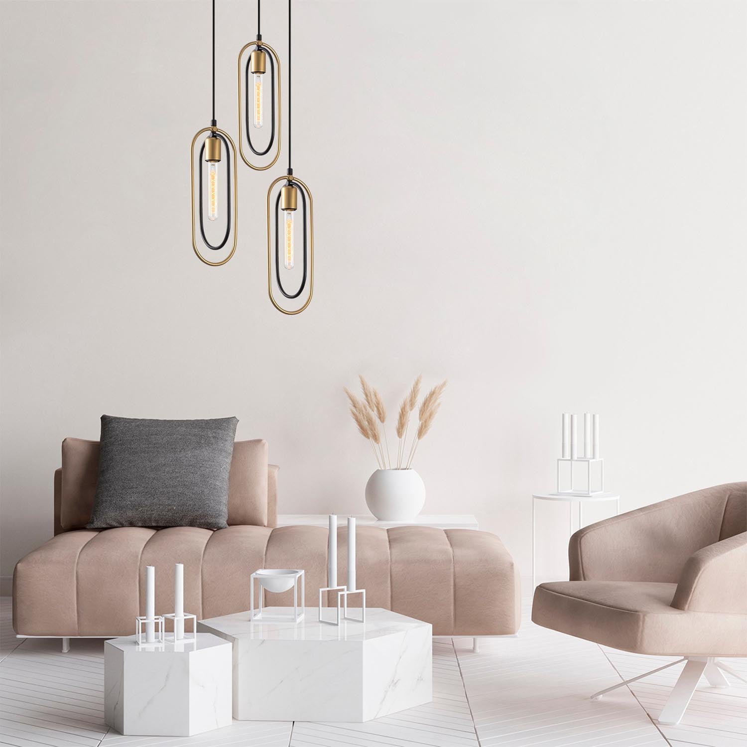 Cerco - 2021 in Schwarz Gold präsentiert im Onlineshop von KAQTU Design AG. Pendelleuchte ist von Opviq