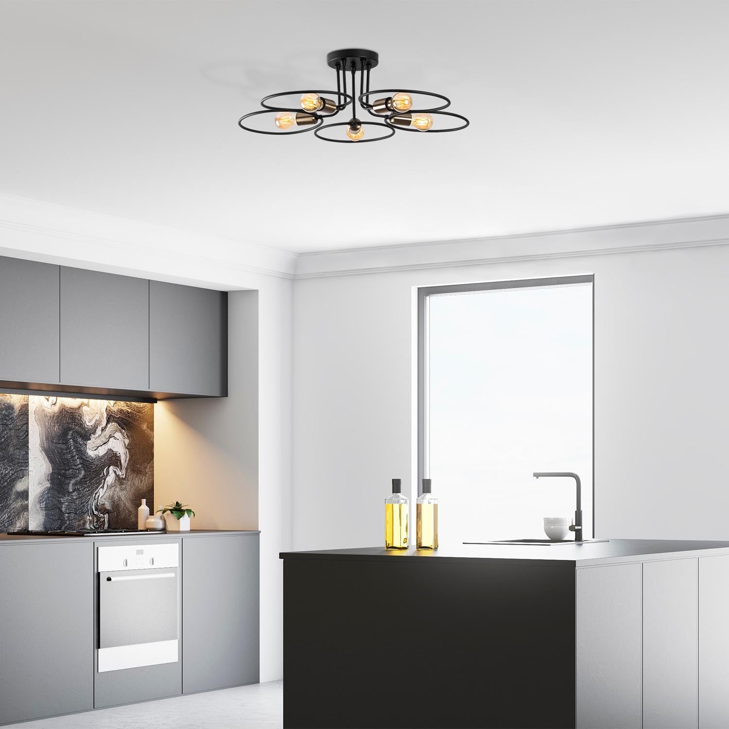 Circle - 1346 in Schwarz präsentiert im Onlineshop von KAQTU Design AG. Deckenleuchte ist von Opviq