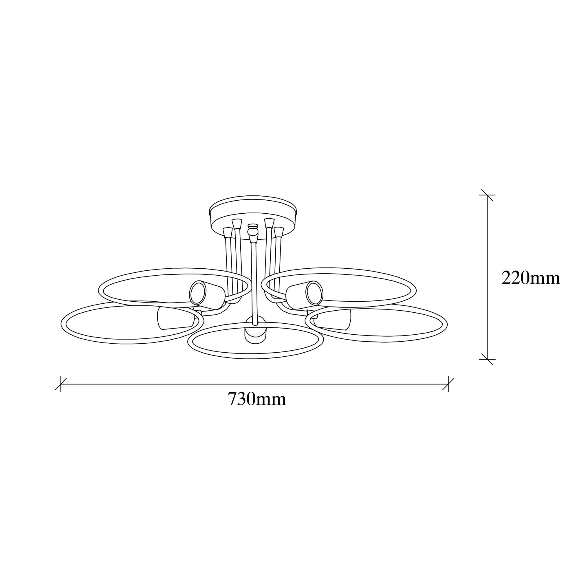 Circle - 1346 in Schwarz präsentiert im Onlineshop von KAQTU Design AG. Deckenleuchte ist von Opviq