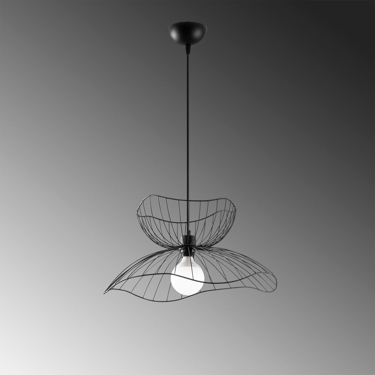 Farac Pendellampe - Schwarz in Schwarz präsentiert im Onlineshop von KAQTU Design AG. Pendelleuchte ist von Opviq