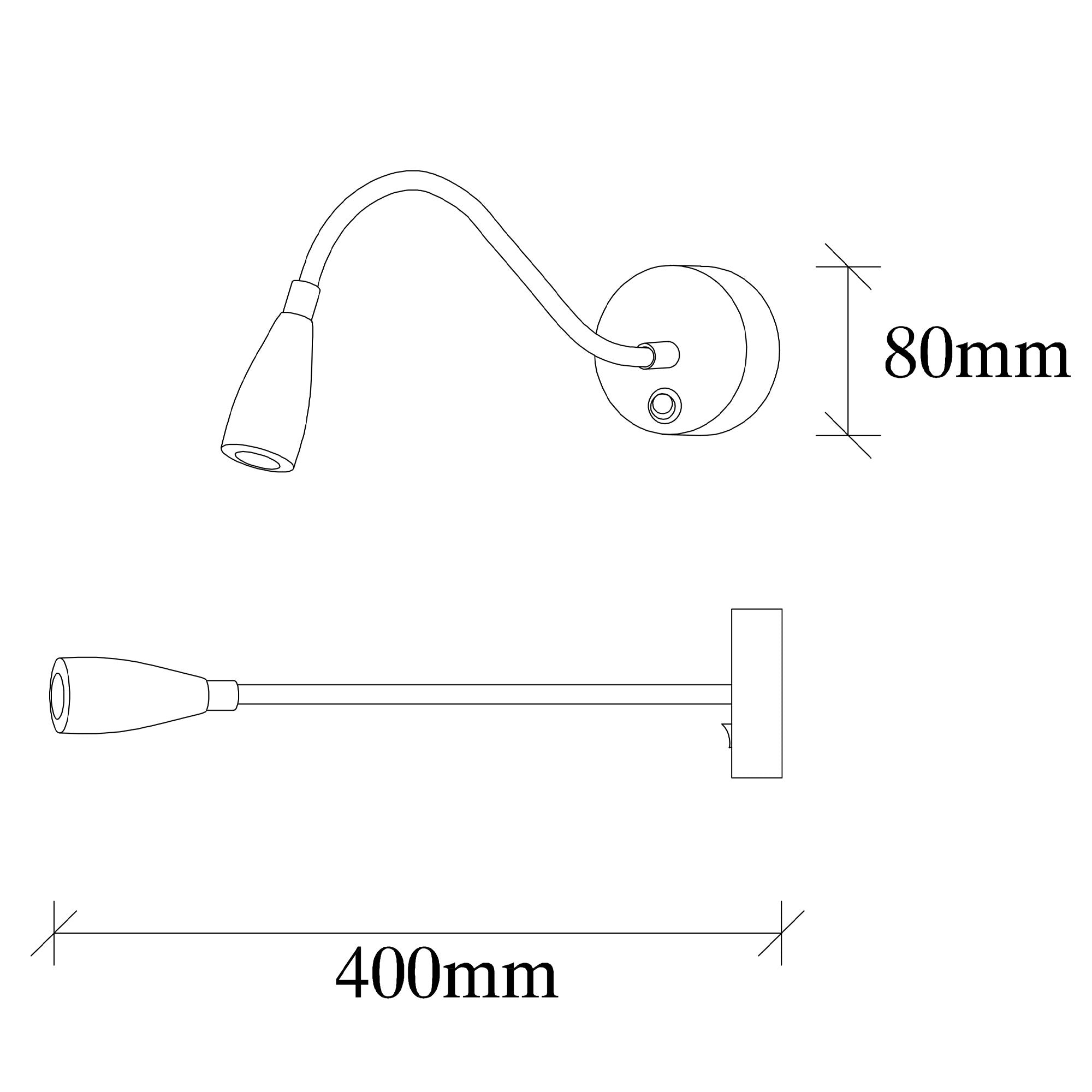 Reading - 3246 in Schwarz präsentiert im Onlineshop von KAQTU Design AG. Wandleuchte ist von Opviq