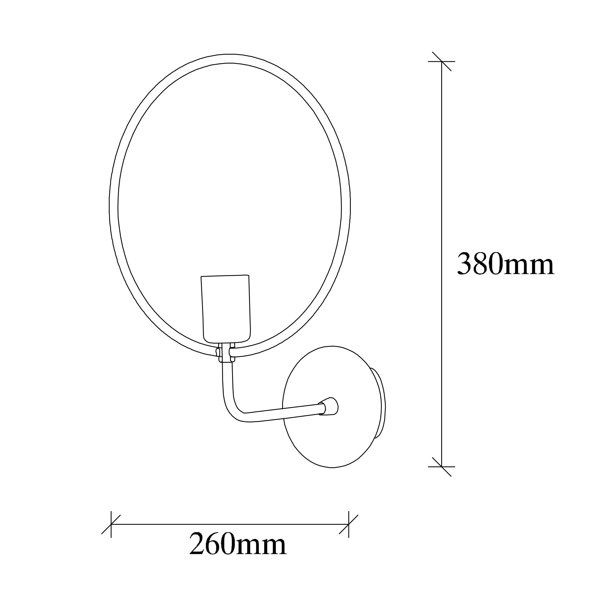 Circle - 3260 in Schwarz präsentiert im Onlineshop von KAQTU Design AG. Wandleuchte ist von Opviq