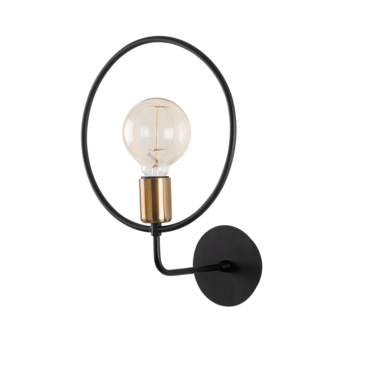 Circle Wandleuchte - Schwarz in Schwarz präsentiert im Onlineshop von KAQTU Design AG. Wandleuchte ist von Opviq