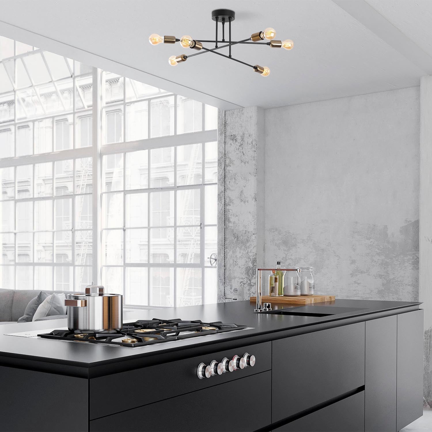 Fleur - 1501 in Schwarz präsentiert im Onlineshop von KAQTU Design AG. Pendelleuchte ist von Opviq