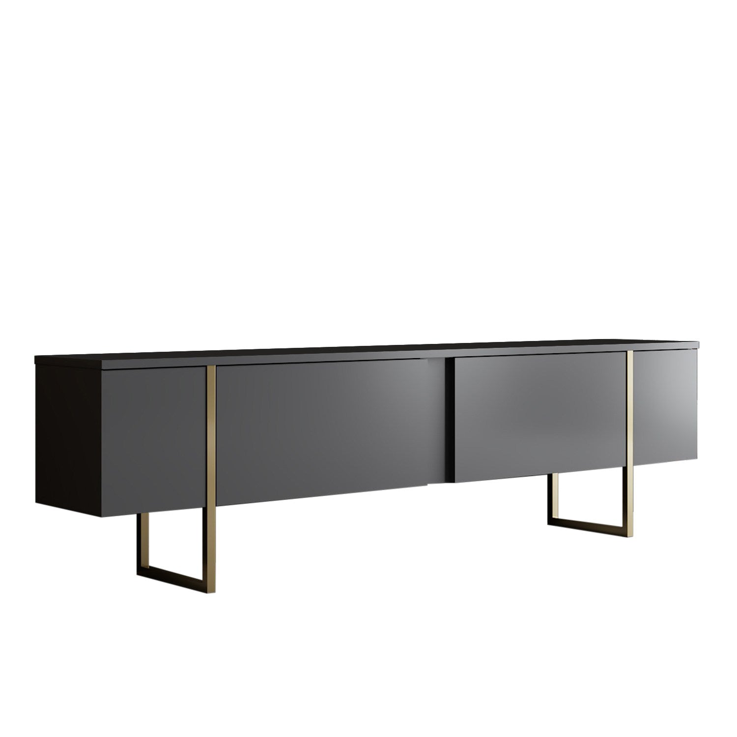 Luxe - Anthracite, Gold in Anthrazit Gold präsentiert im Onlineshop von KAQTU Design AG. Sideboard ist von Hanah Home