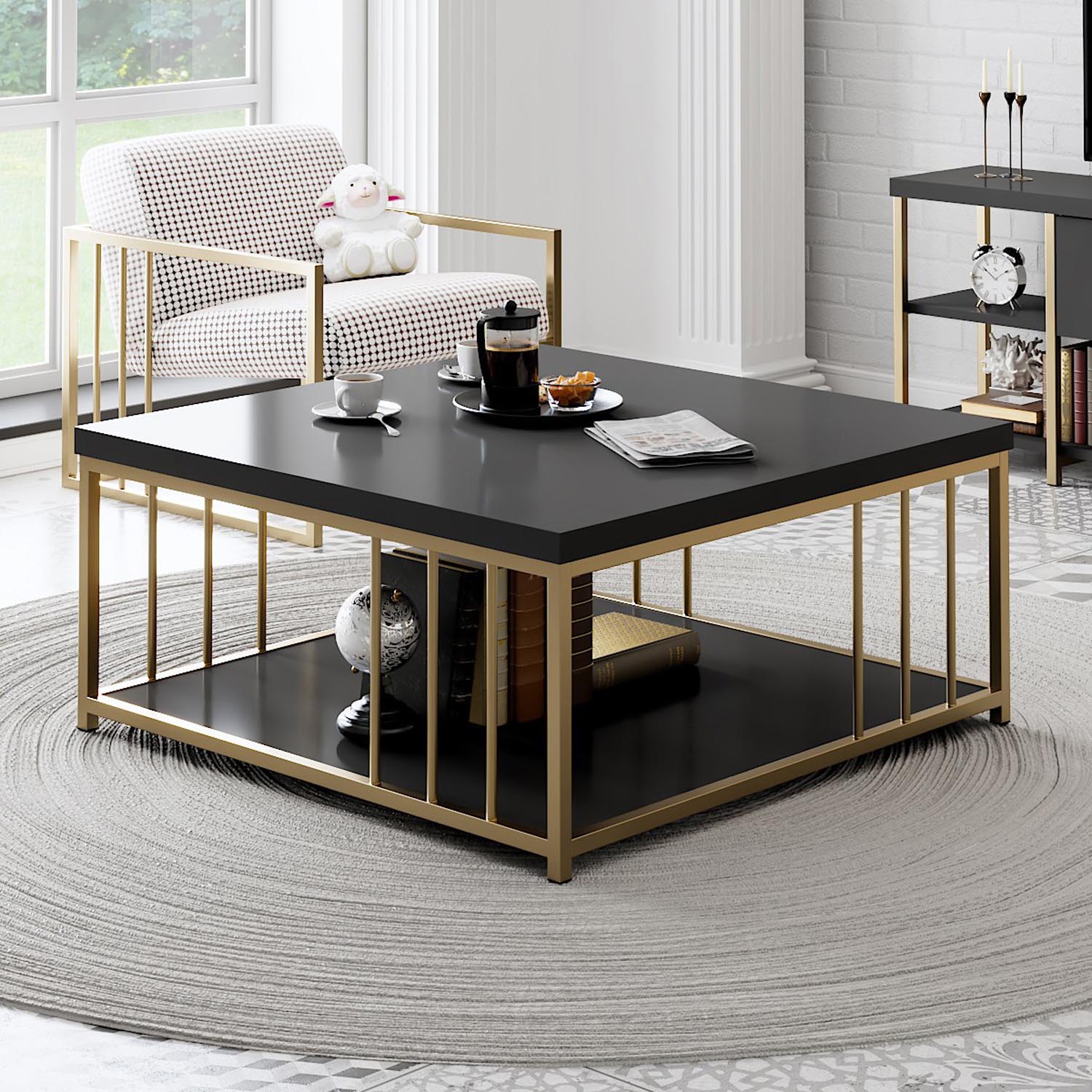 Zenn - Anthracite, Gold in Anthrazit Gold präsentiert im Onlineshop von KAQTU Design AG. Beistelltisch ist von Hanah Home