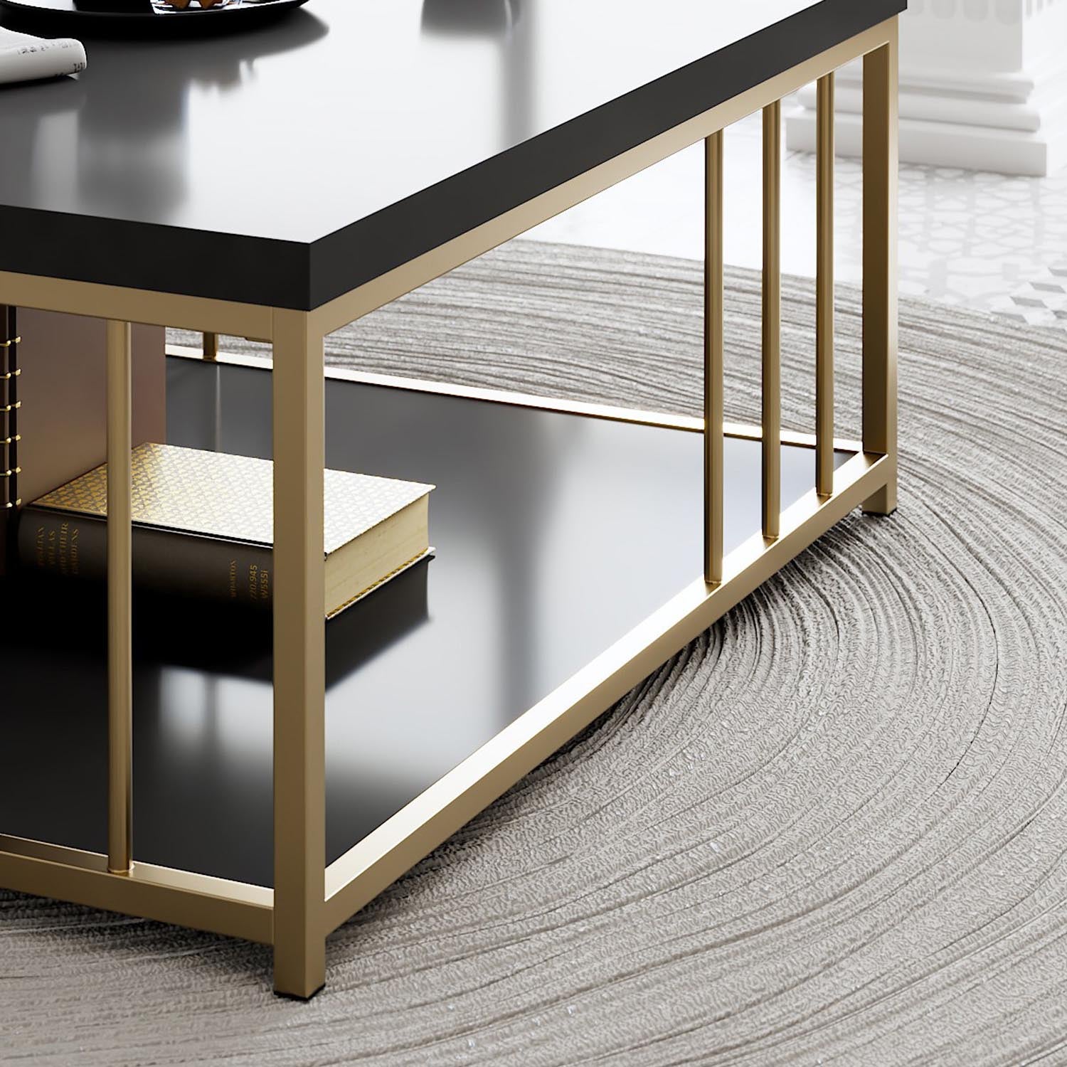 Zenn - Anthracite, Gold in Anthrazit Gold präsentiert im Onlineshop von KAQTU Design AG. Beistelltisch ist von Hanah Home