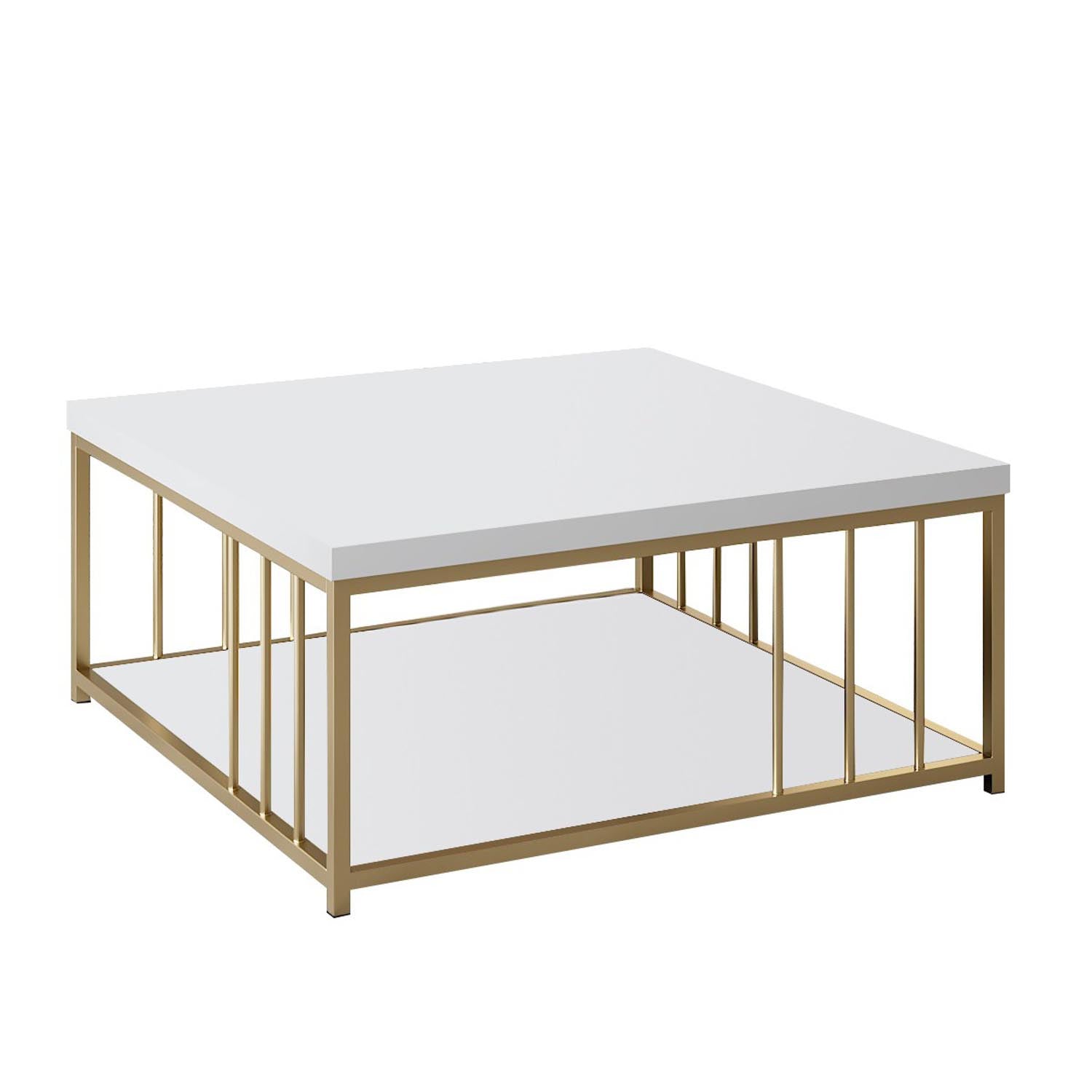 Zenn - White, Gold in Weisses Gold präsentiert im Onlineshop von KAQTU Design AG. Beistelltisch ist von Hanah Home